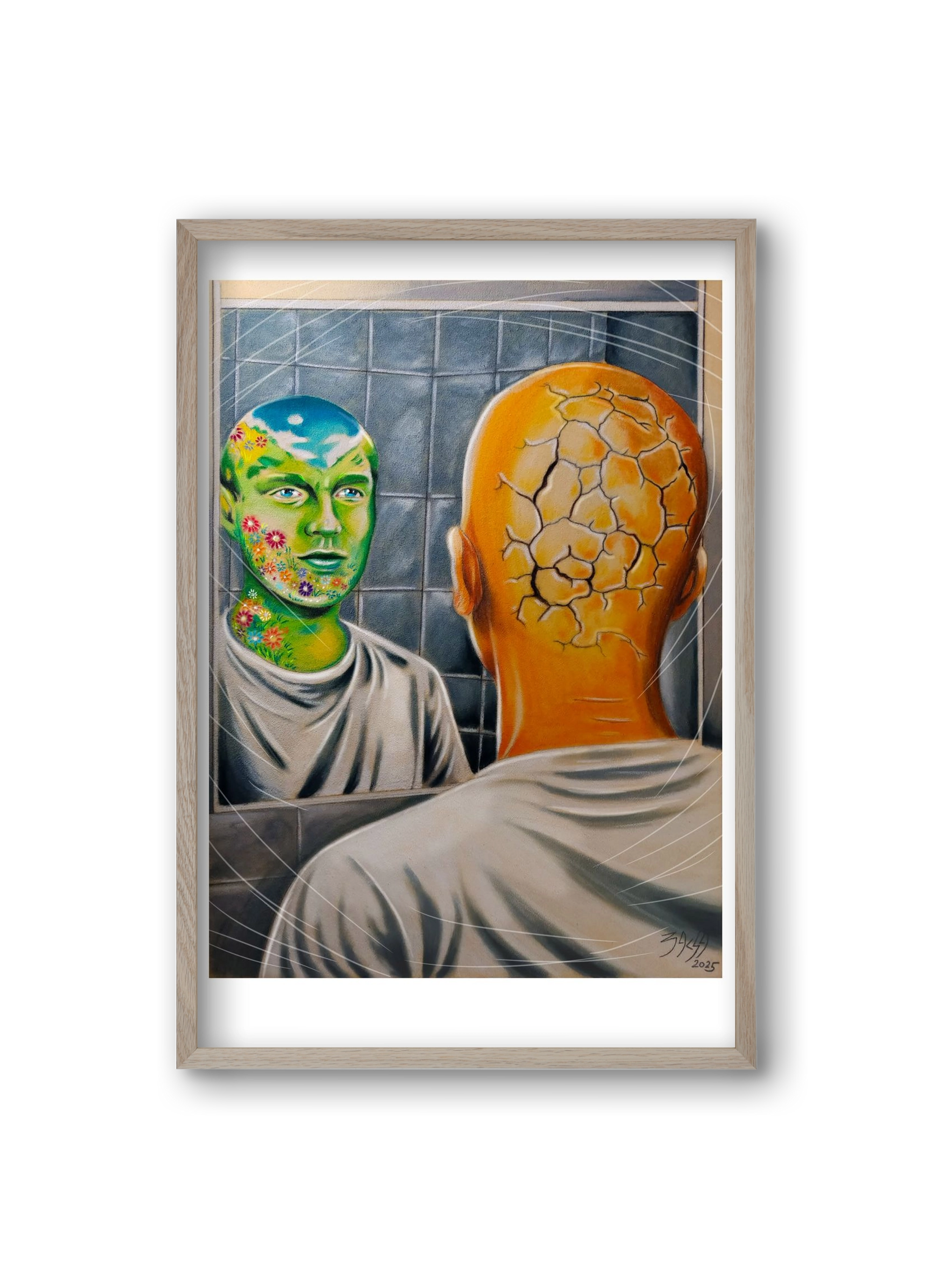 mirror, 20x30 cm (20x30 cm), Tölgy keret