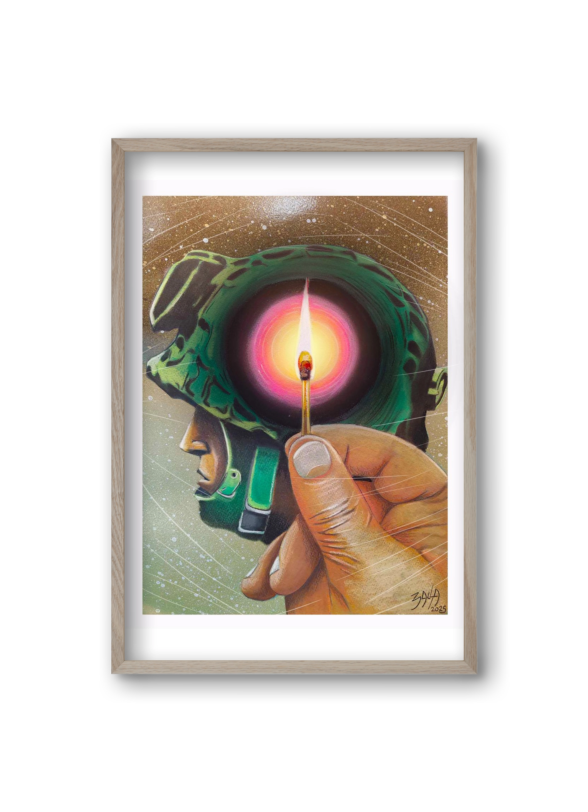fény, 20x30 cm (20x30 cm), Tölgy keret