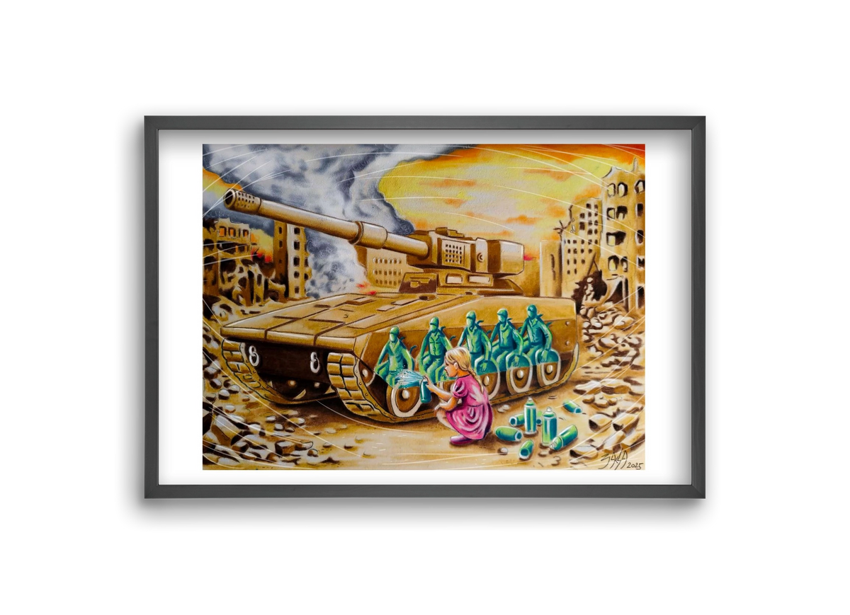 graffiti, 30x20 cm (30x20 cm), Fekete keret