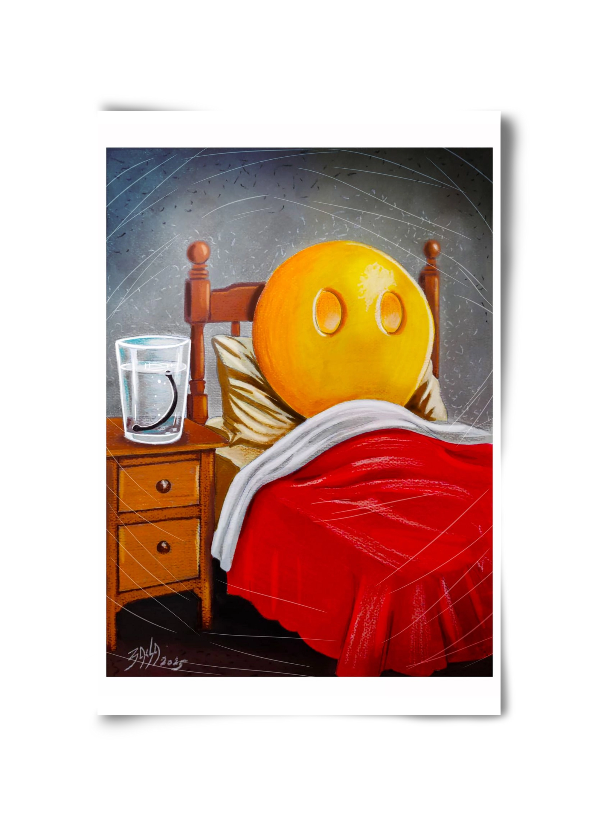 smiley, 30x45 cm, Keret nélkül