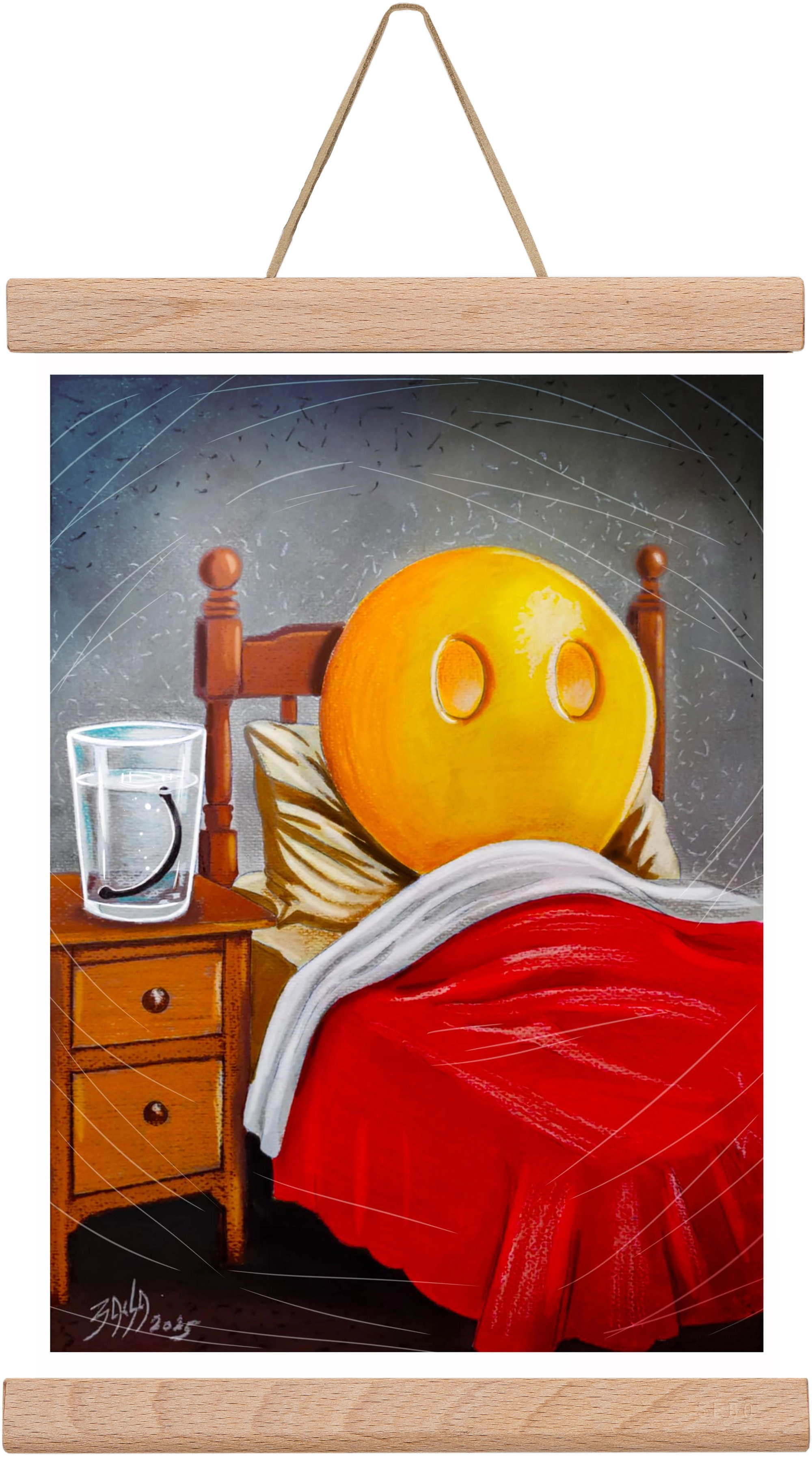 smiley, 20x30 cm (20x30 cm), Tölgy akasztó