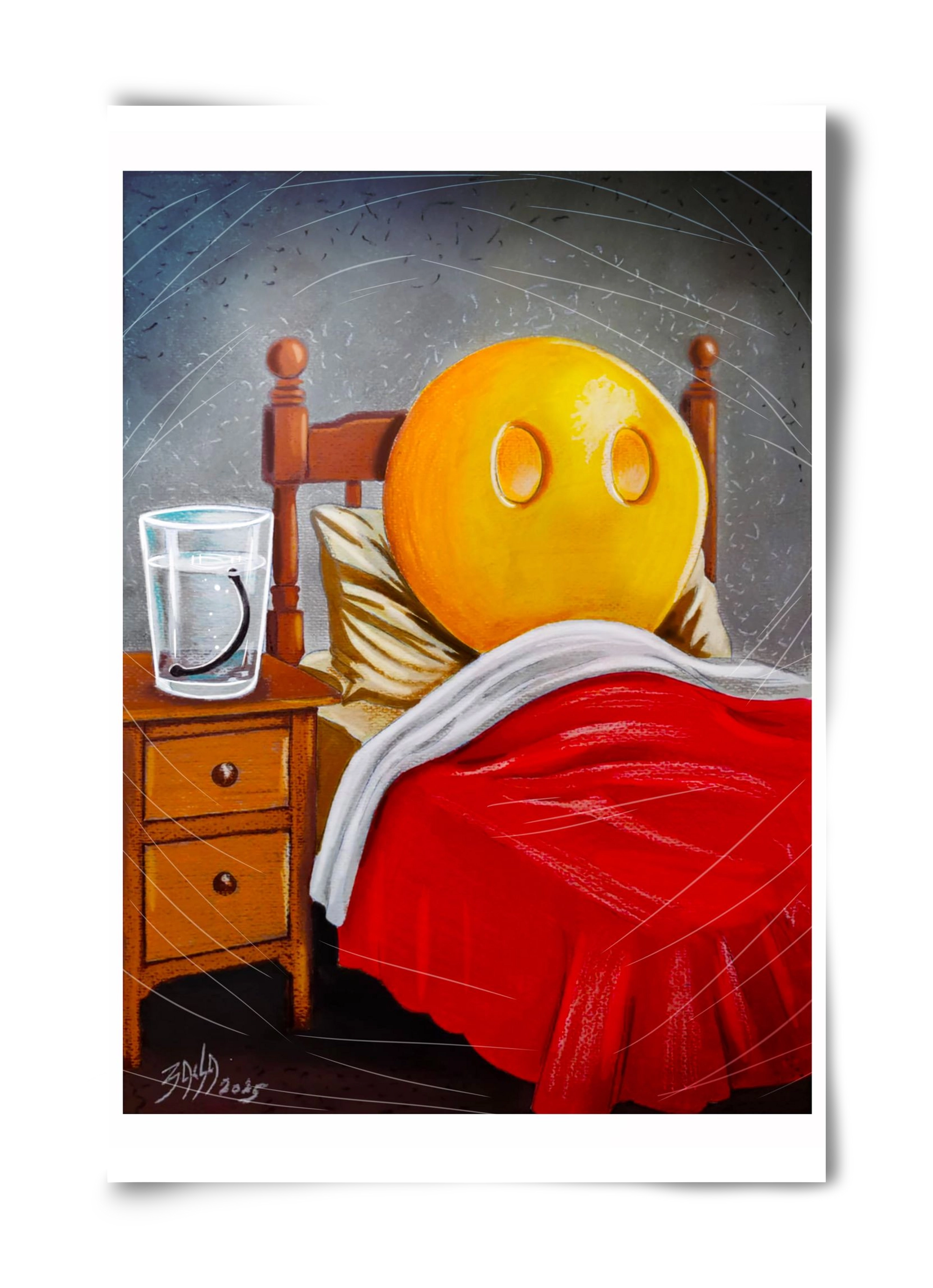 smiley, 40x60 cm, Keret nélkül