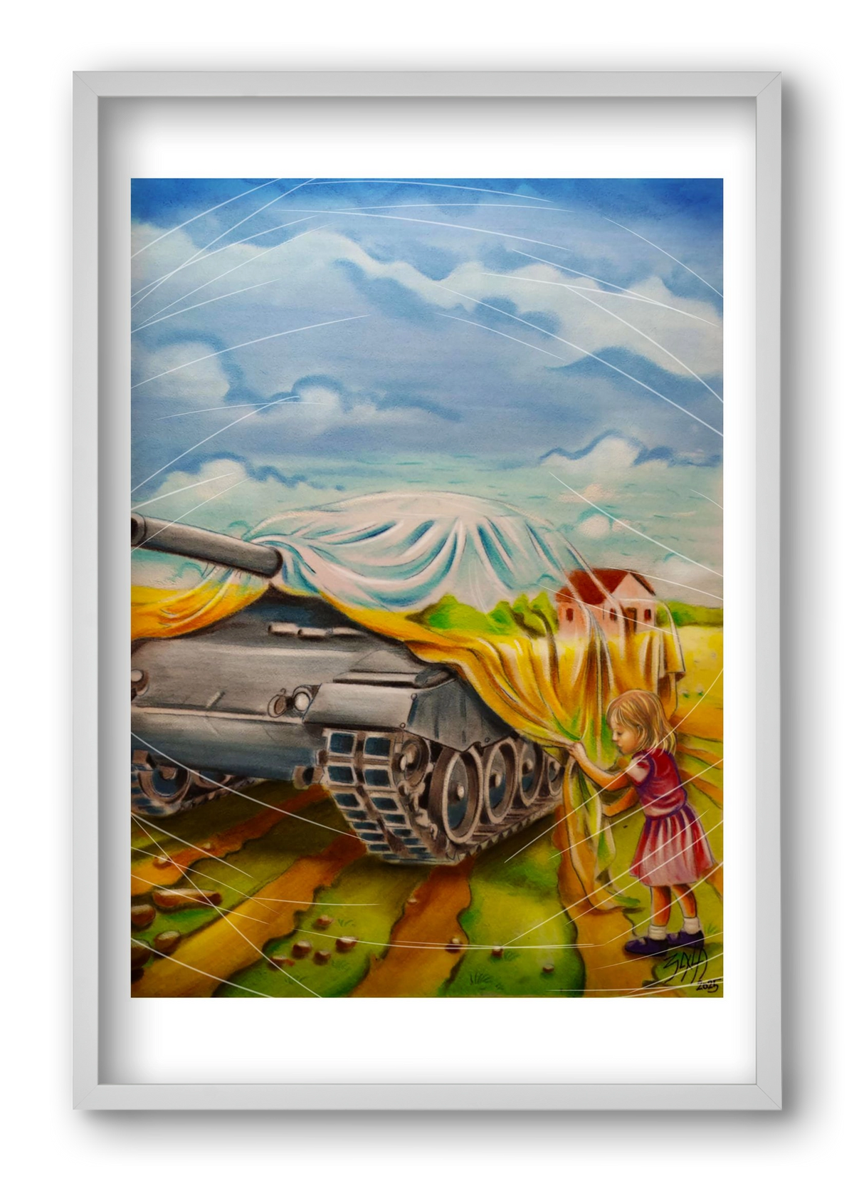 invisible, 40x60 cm (40x60 cm), Fehér keret