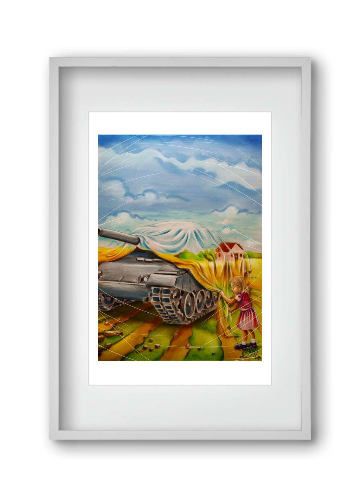 invisible, 30x45 cm (20x30 cm), Fehér keret, paszpartuval