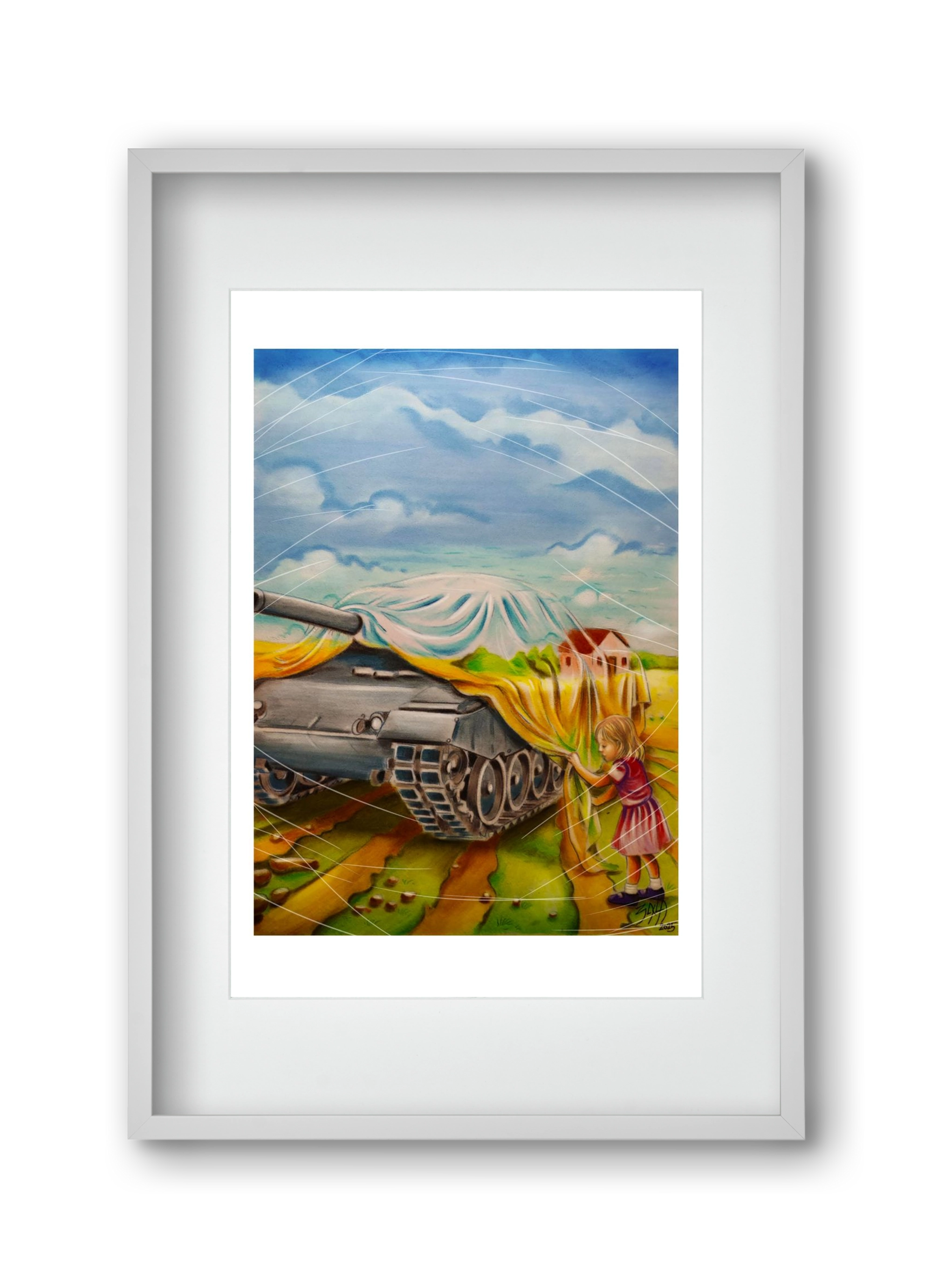 invisible, 30x45 cm (20x30 cm), Fehér keret, paszpartuval