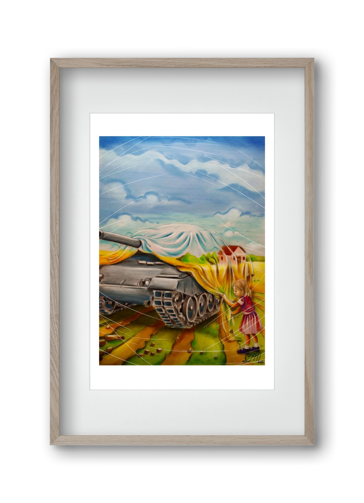 invisible, 30x45 cm (20x30 cm), Tölgy keret, paszpartuval