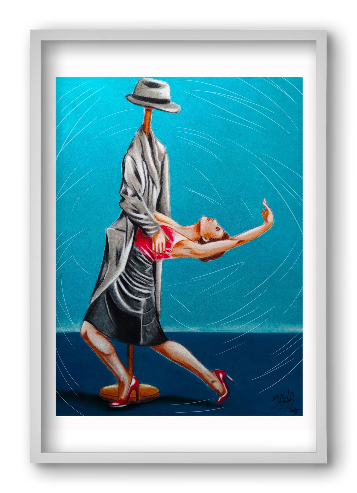 egyedül, 40x60 cm (40x60 cm), Fehér keret