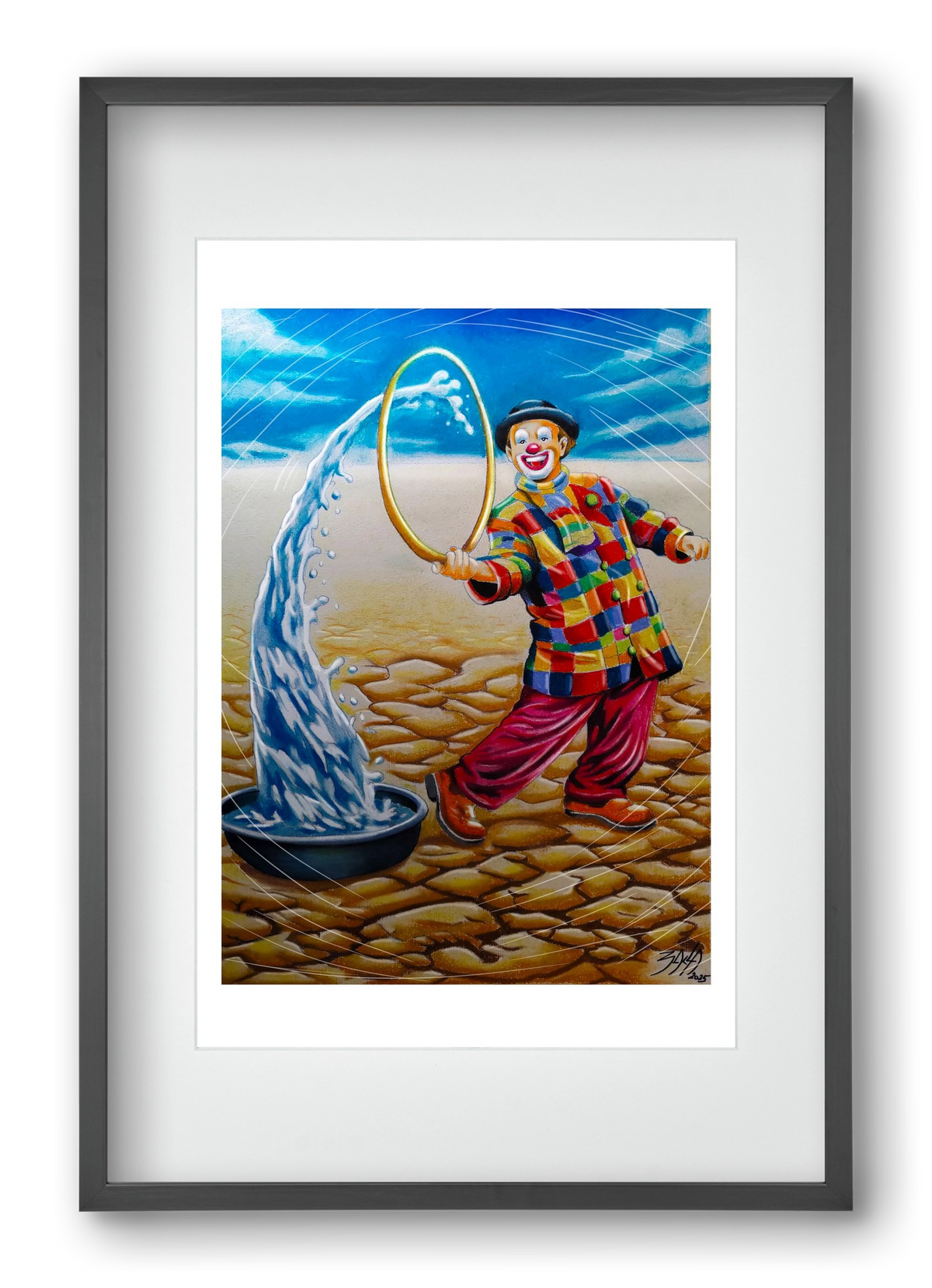 mutatvány, 40x60 cm (30x45 cm), Fekete keret, paszpartuval