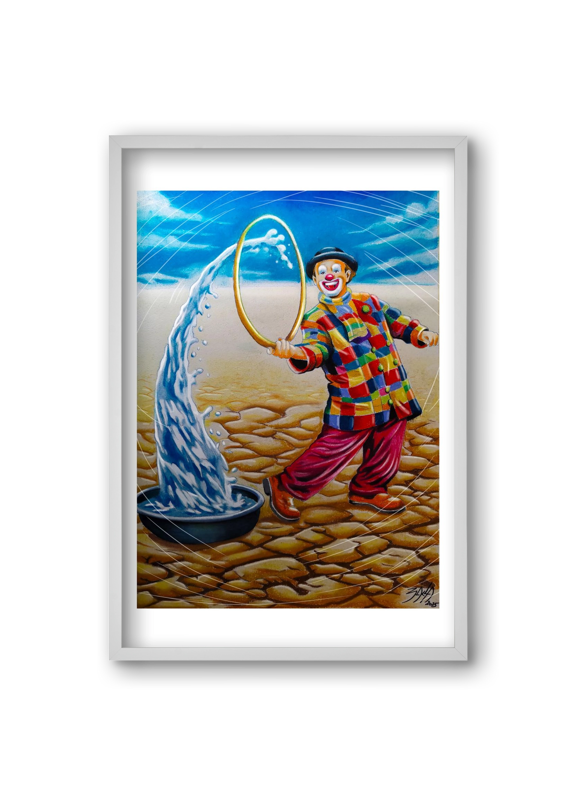 mutatvány, 20x30 cm (20x30 cm), Fehér keret