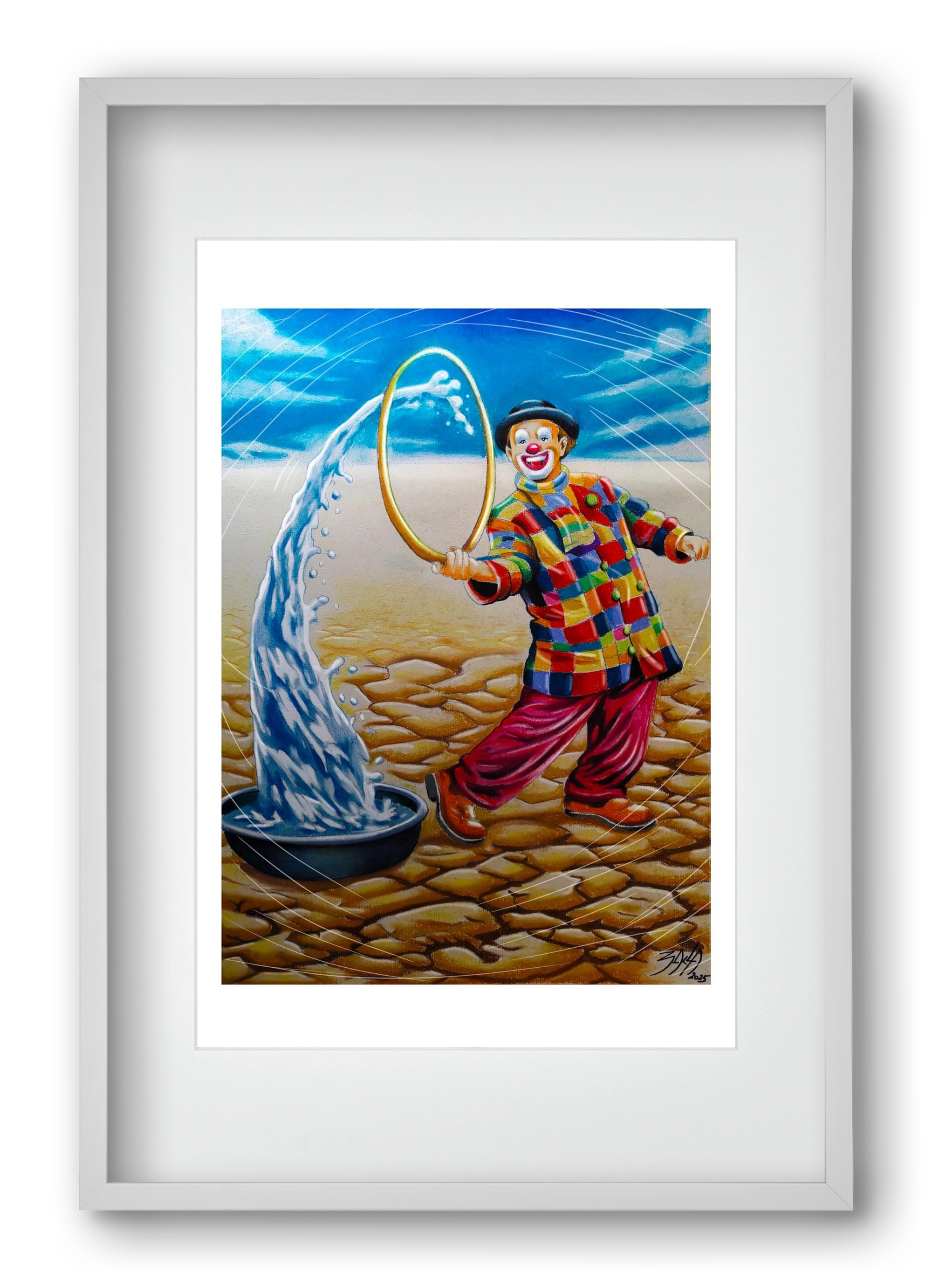 mutatvány, 40x60 cm (30x45 cm), Fehér keret, paszpartuval