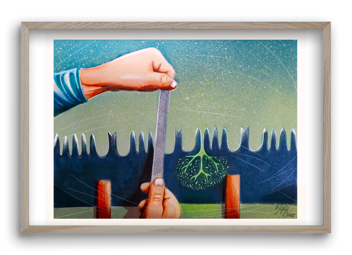 szöveg nélkül, 60x40 cm (60x40 cm), Tölgy keret