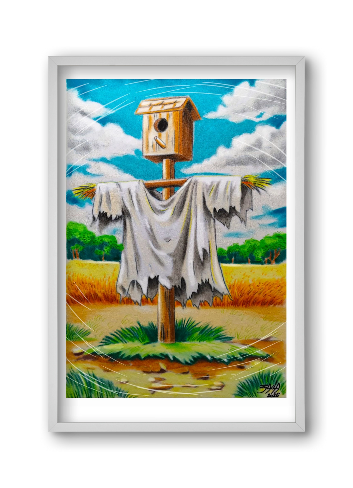 no comment, 30x45 cm (30x45 cm), Fehér keret