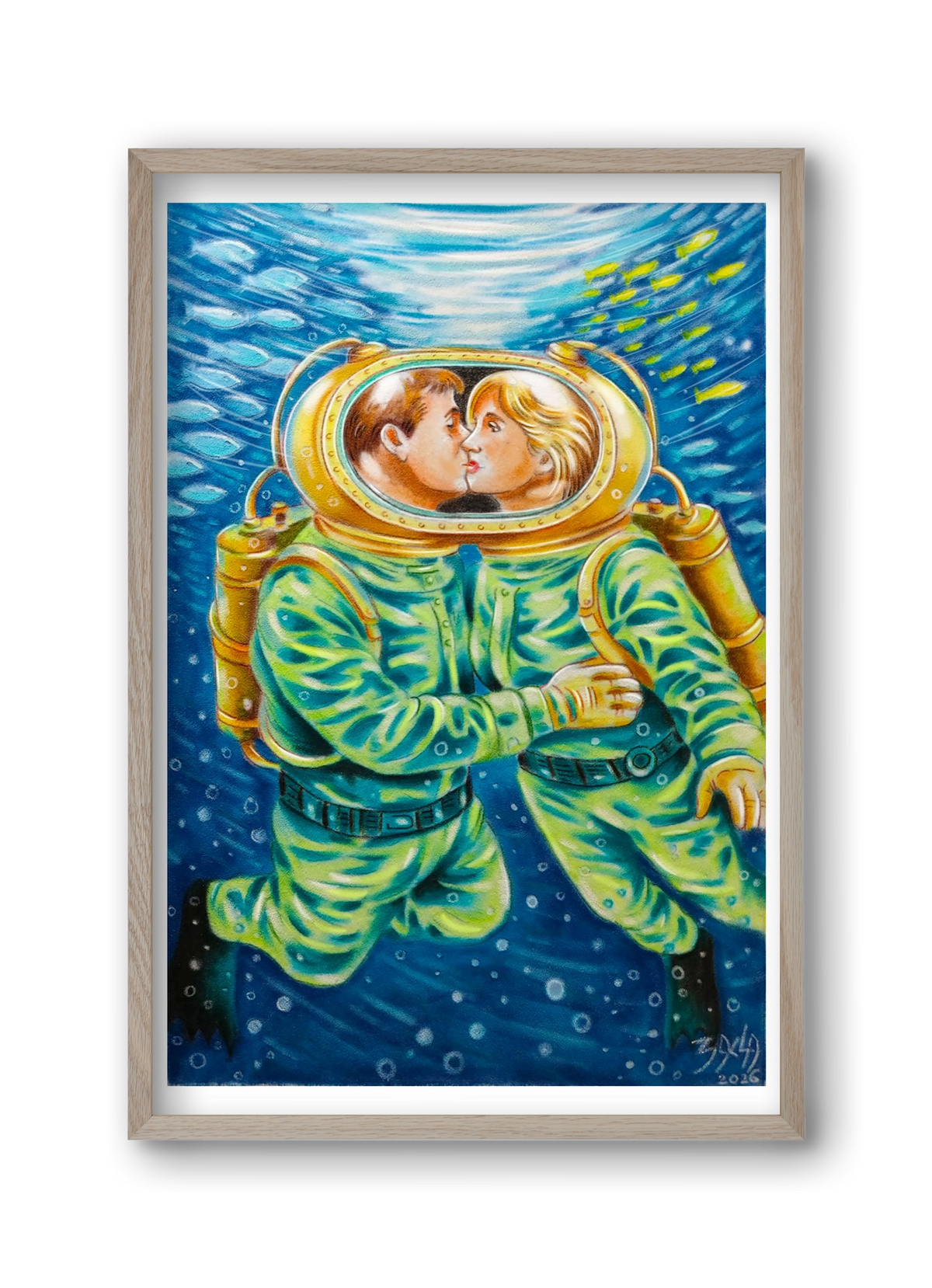 love, 30x45 cm (30x45 cm), Tölgy keret