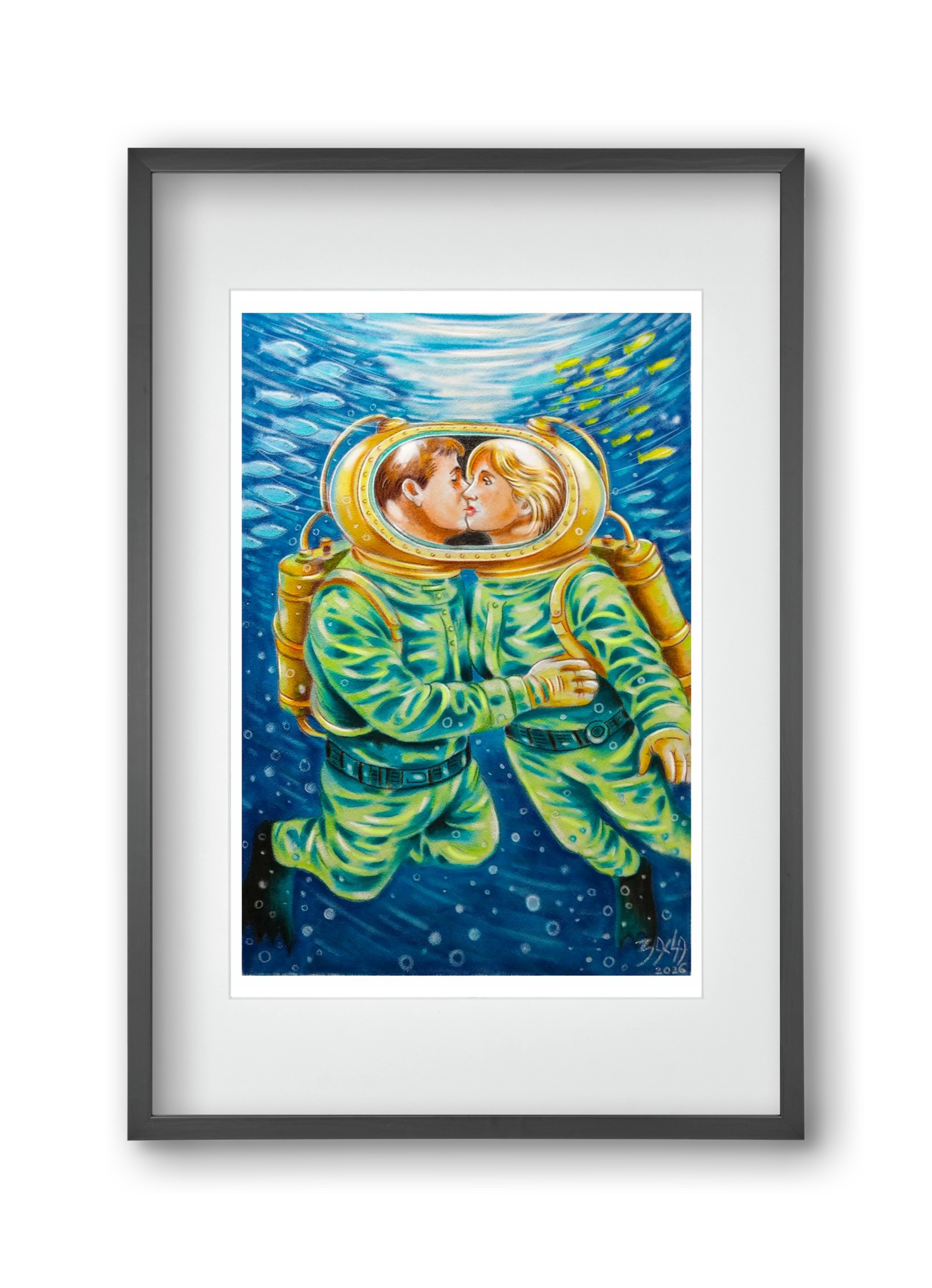 love, 30x45 cm (20x30 cm), Fekete keret, paszpartuval