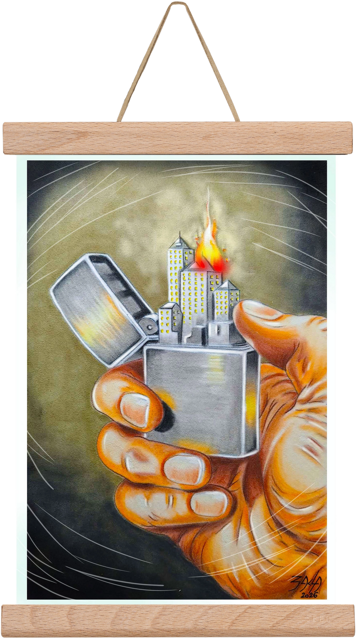 gas, 20x30 cm (20x30 cm), Tölgy akasztó