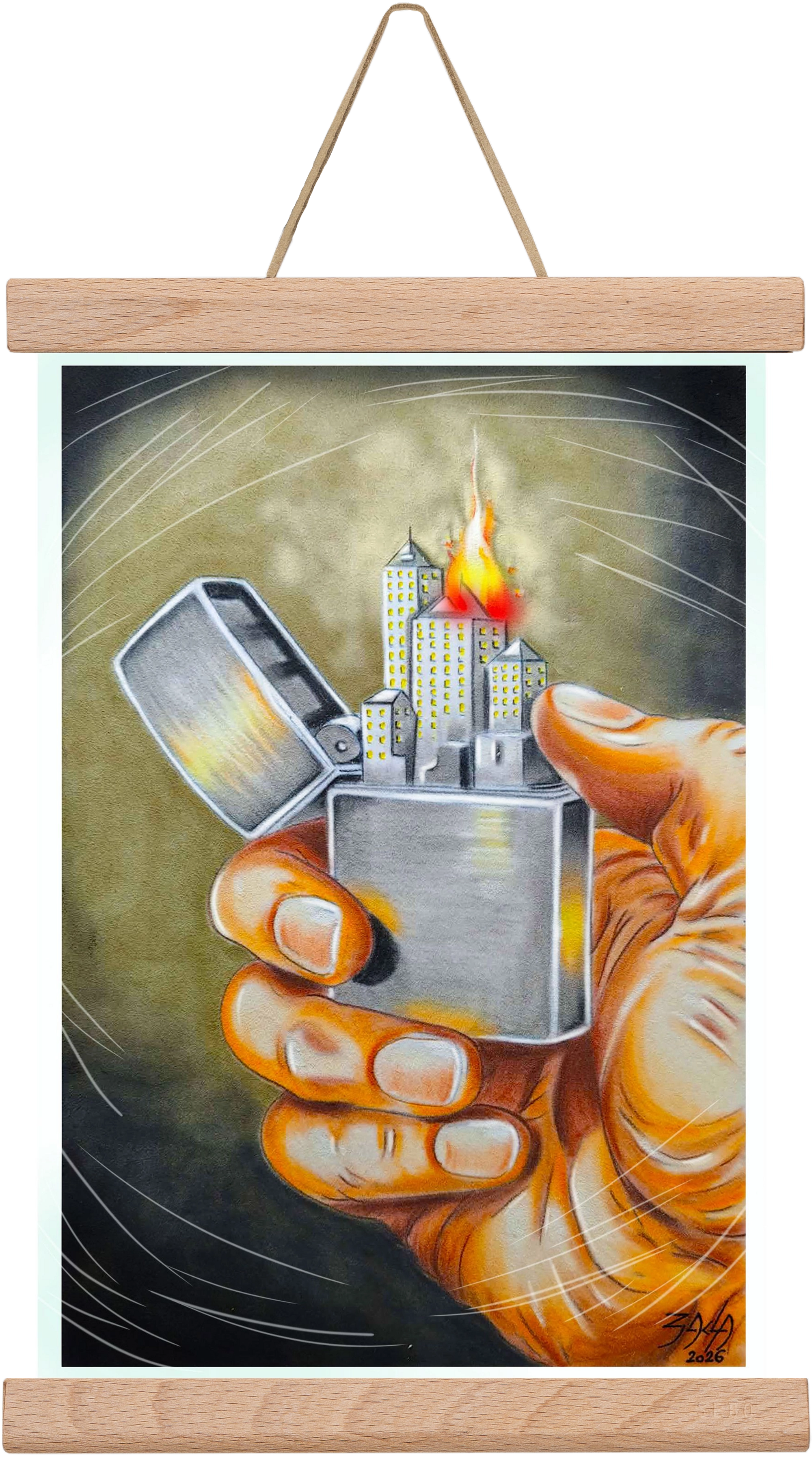 gas, 20x30 cm (20x30 cm), Tölgy akasztó