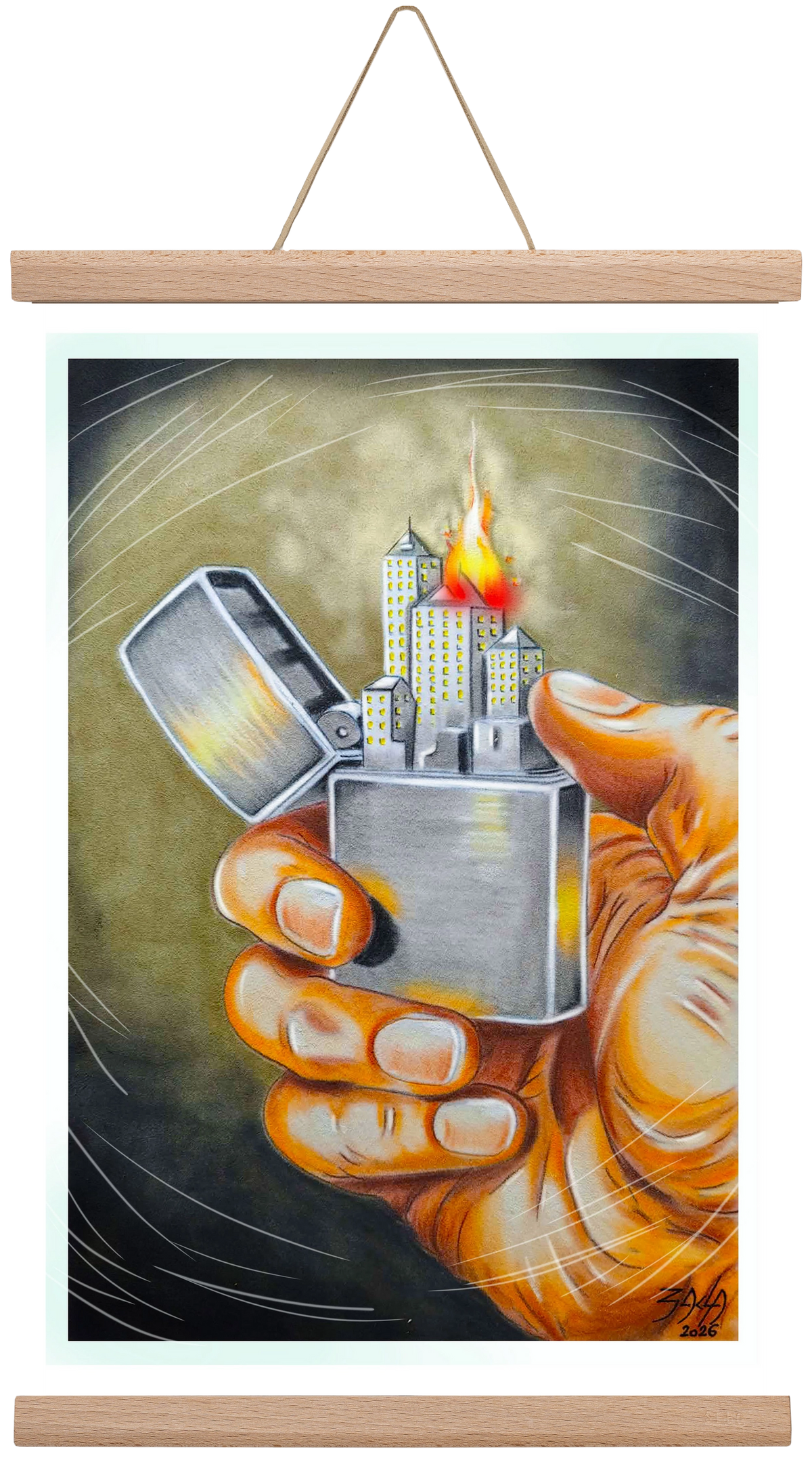 gas, 30x45 cm (30x45 cm), Tölgy akasztó