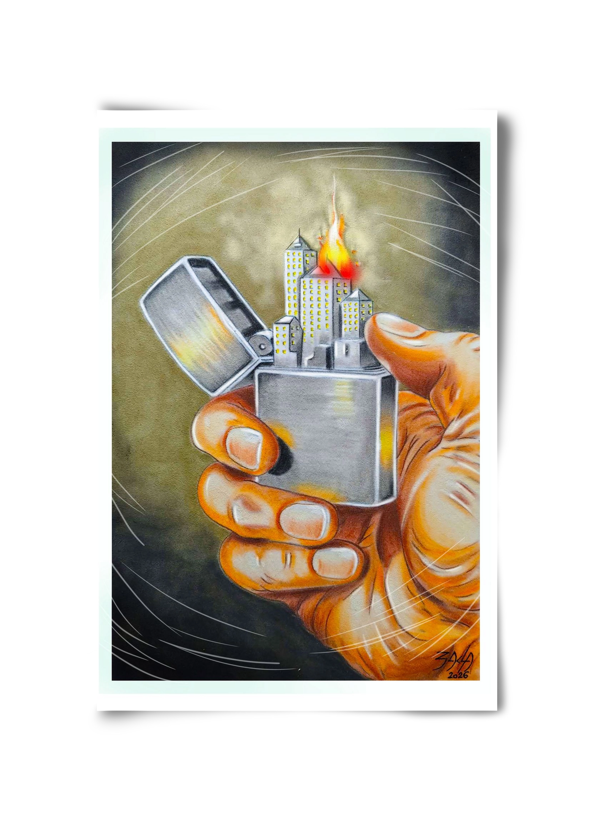 gas, 30x45 cm, Keret nélkül