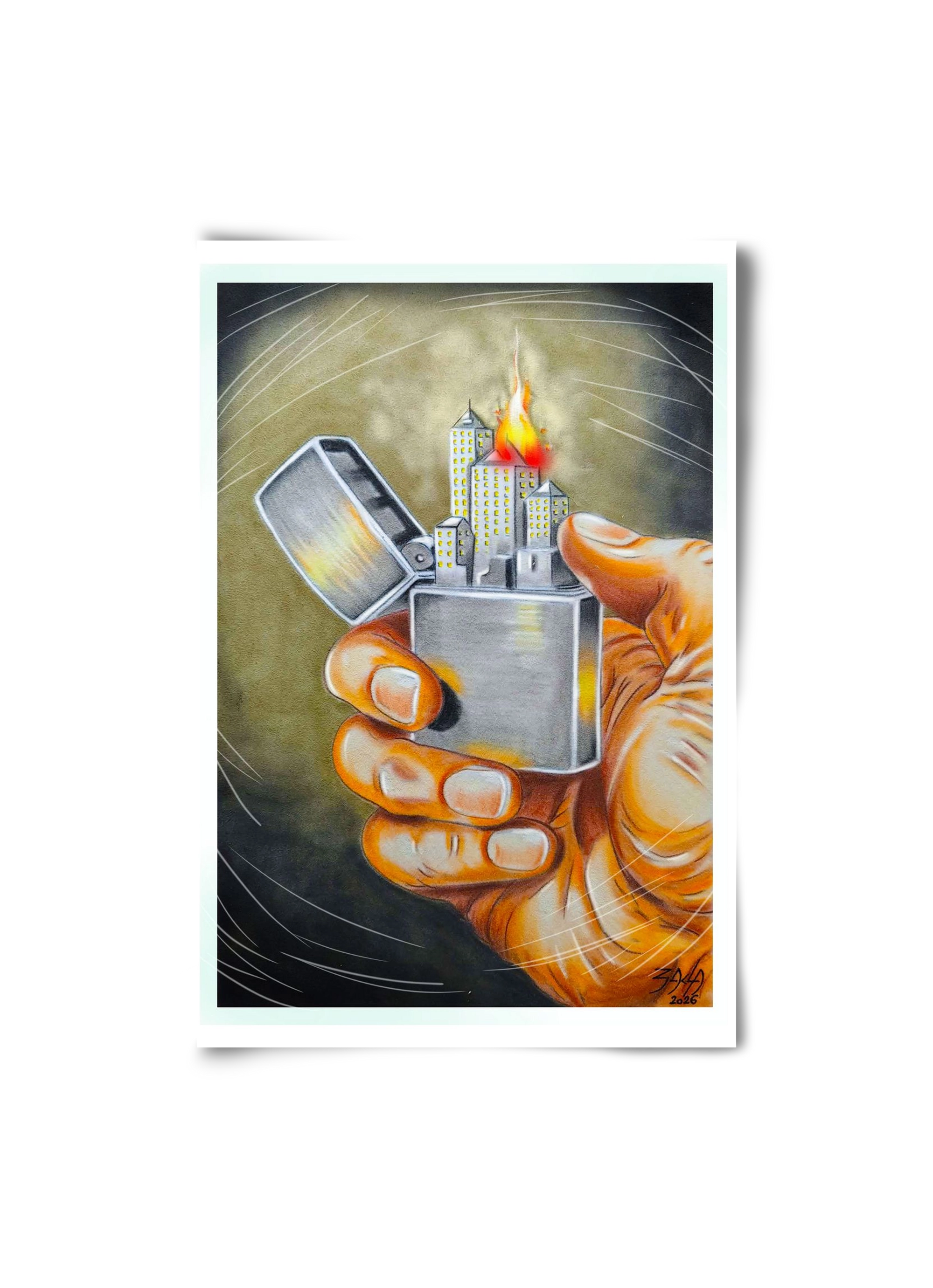 gas, 20x30 cm, Keret nélkül