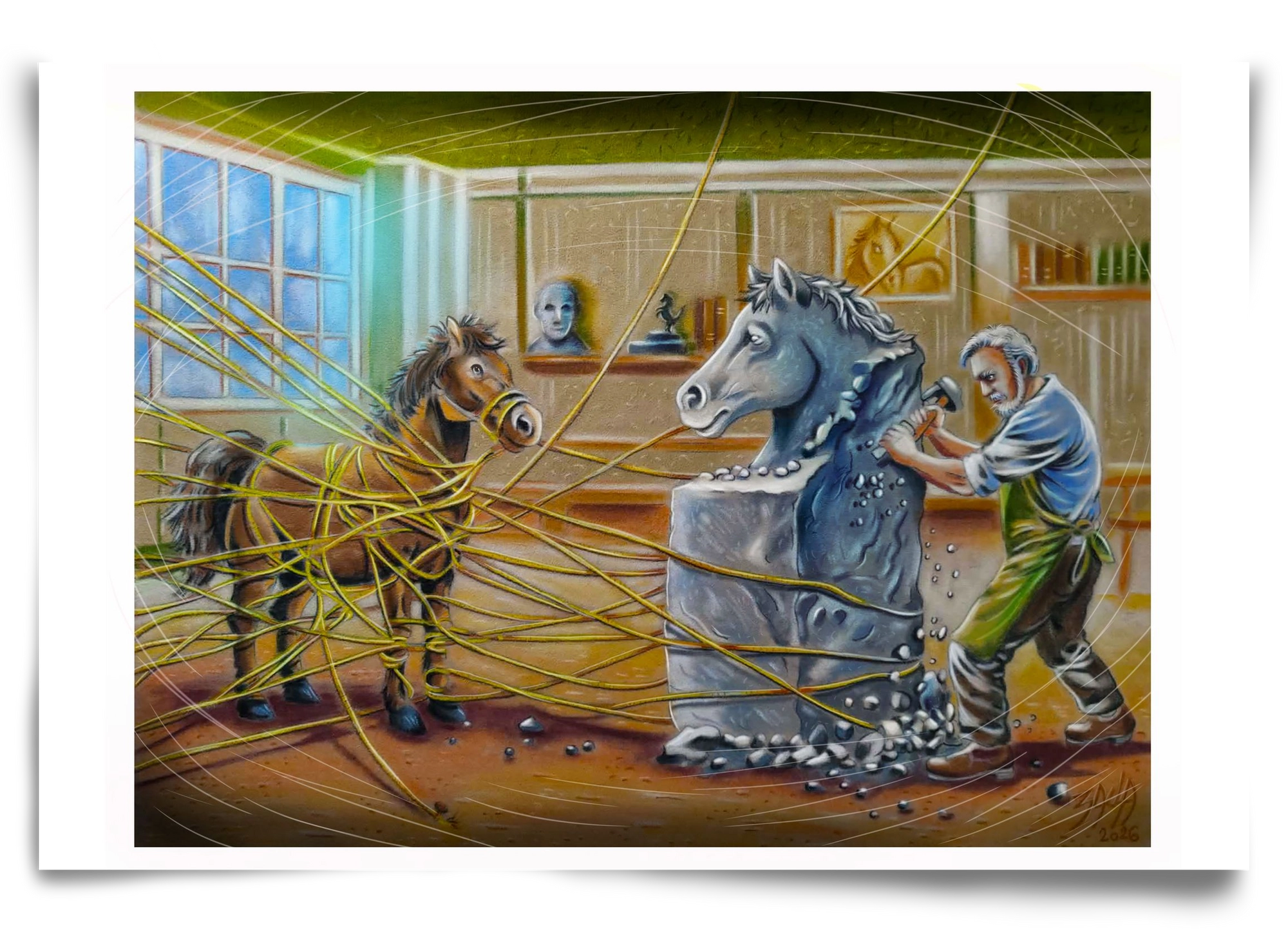 horse, 90x60 cm, Keret nélkül