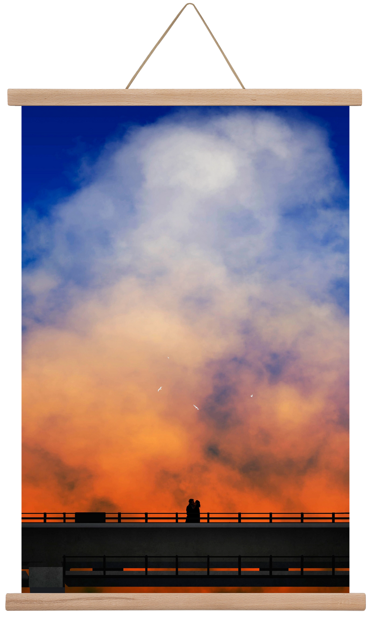 Love tide, 40x60 cm (40x60 cm), Tölgy akasztó