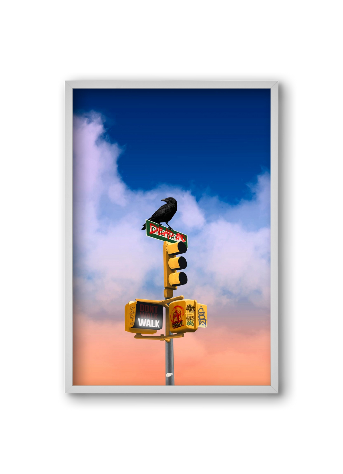 Dead end, 20x30 cm (20x30 cm), Fehér keret