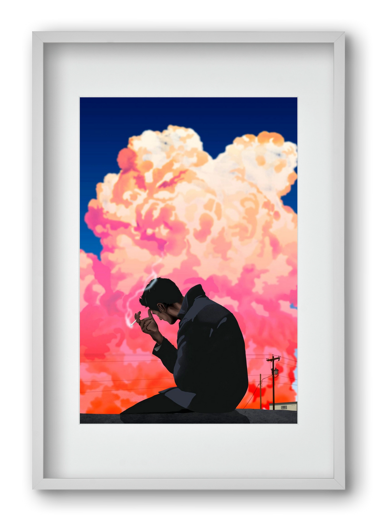 I, the storm, 40x60 cm (30x45 cm), Fehér keret, paszpartuval