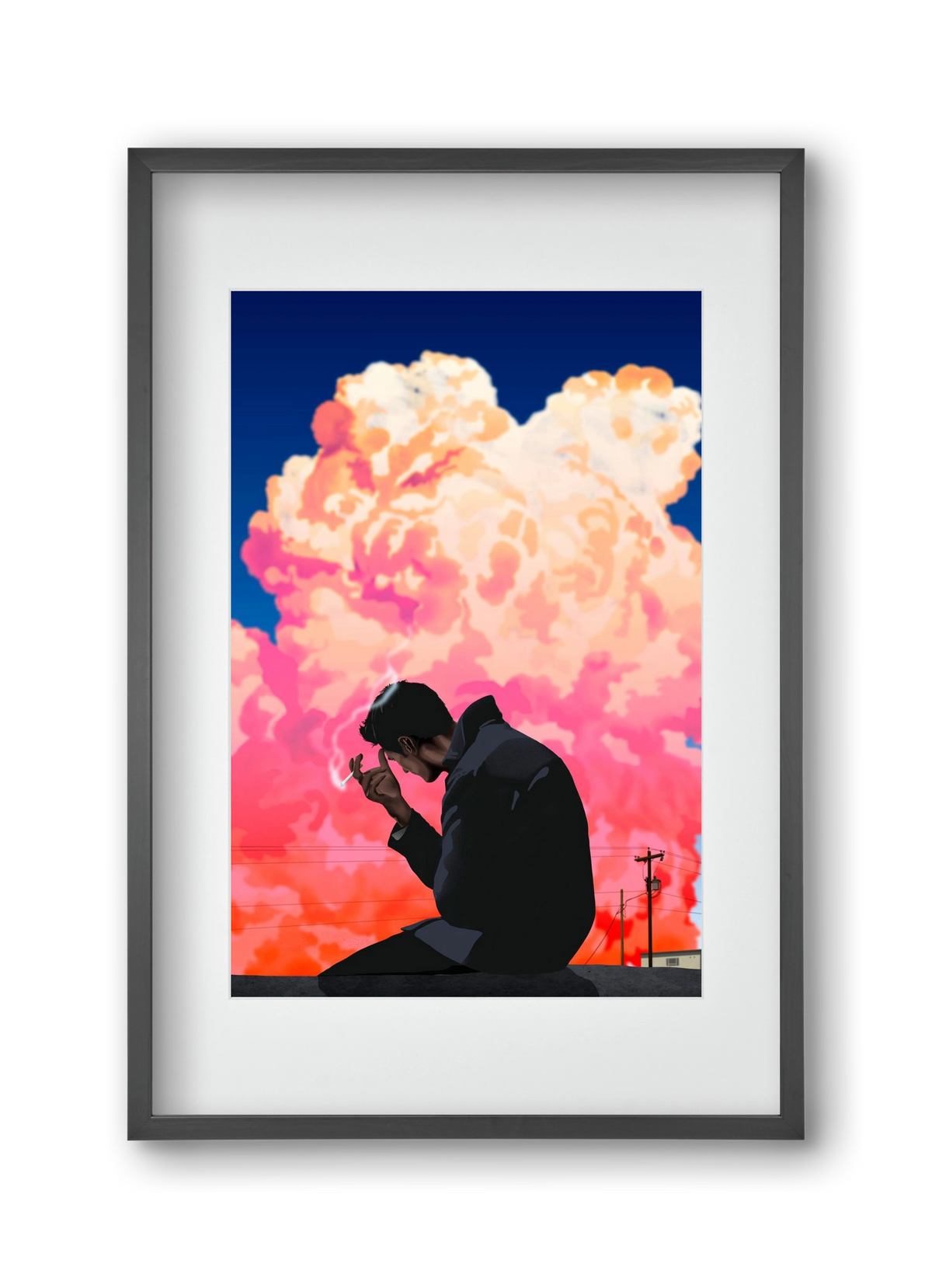 I, the storm, 30x45 cm (20x30 cm), Fekete keret, paszpartuval