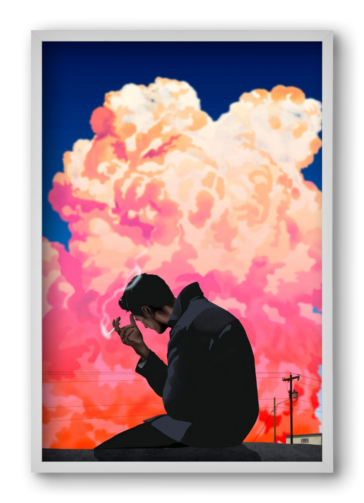 I, the storm, 40x60 cm (40x60 cm), Fehér keret