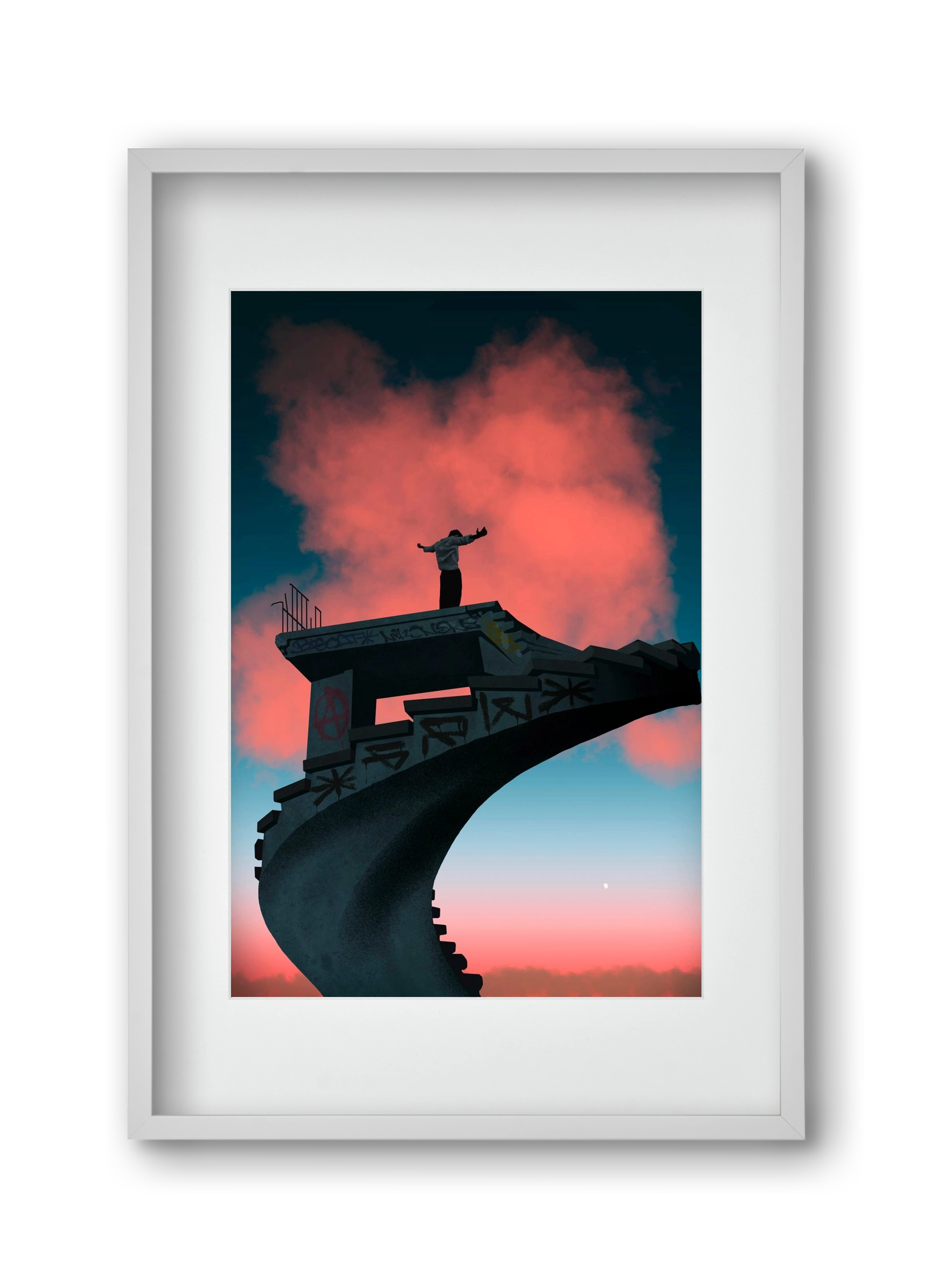 Kingdom, 30x45 cm (20x30 cm), Fehér keret, paszpartuval
