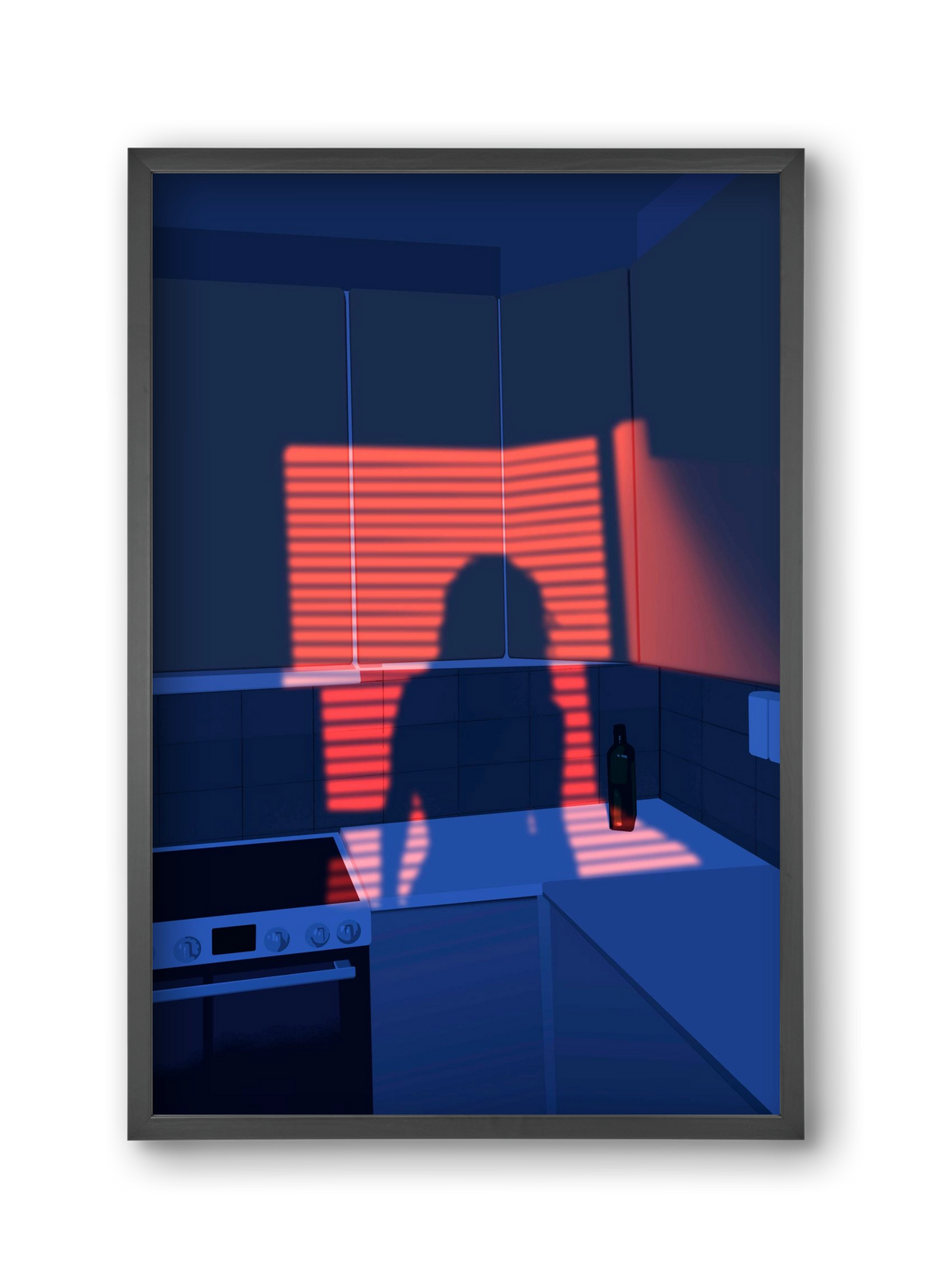Ocean blue, 30x45 cm (30x45 cm), Fekete keret