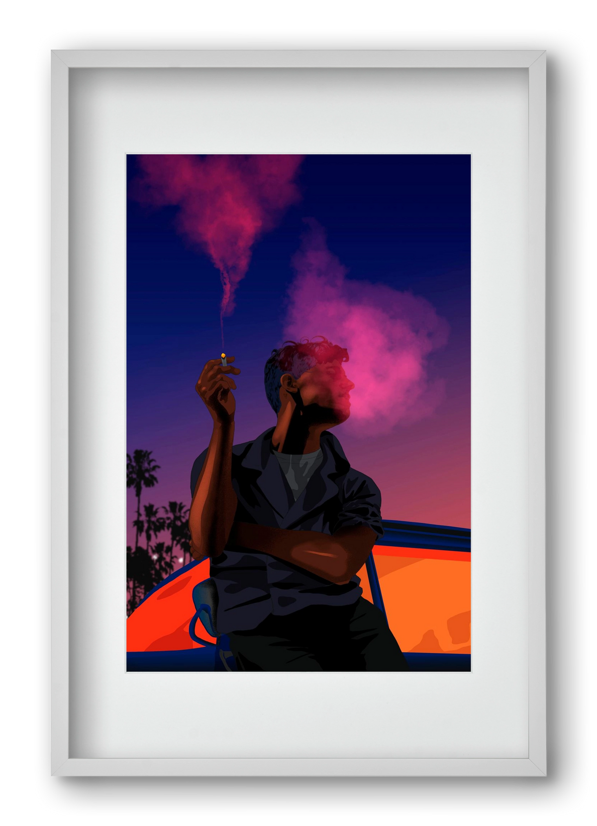 Waiting for you, 40x60 cm (30x45 cm), Fehér keret, paszpartuval