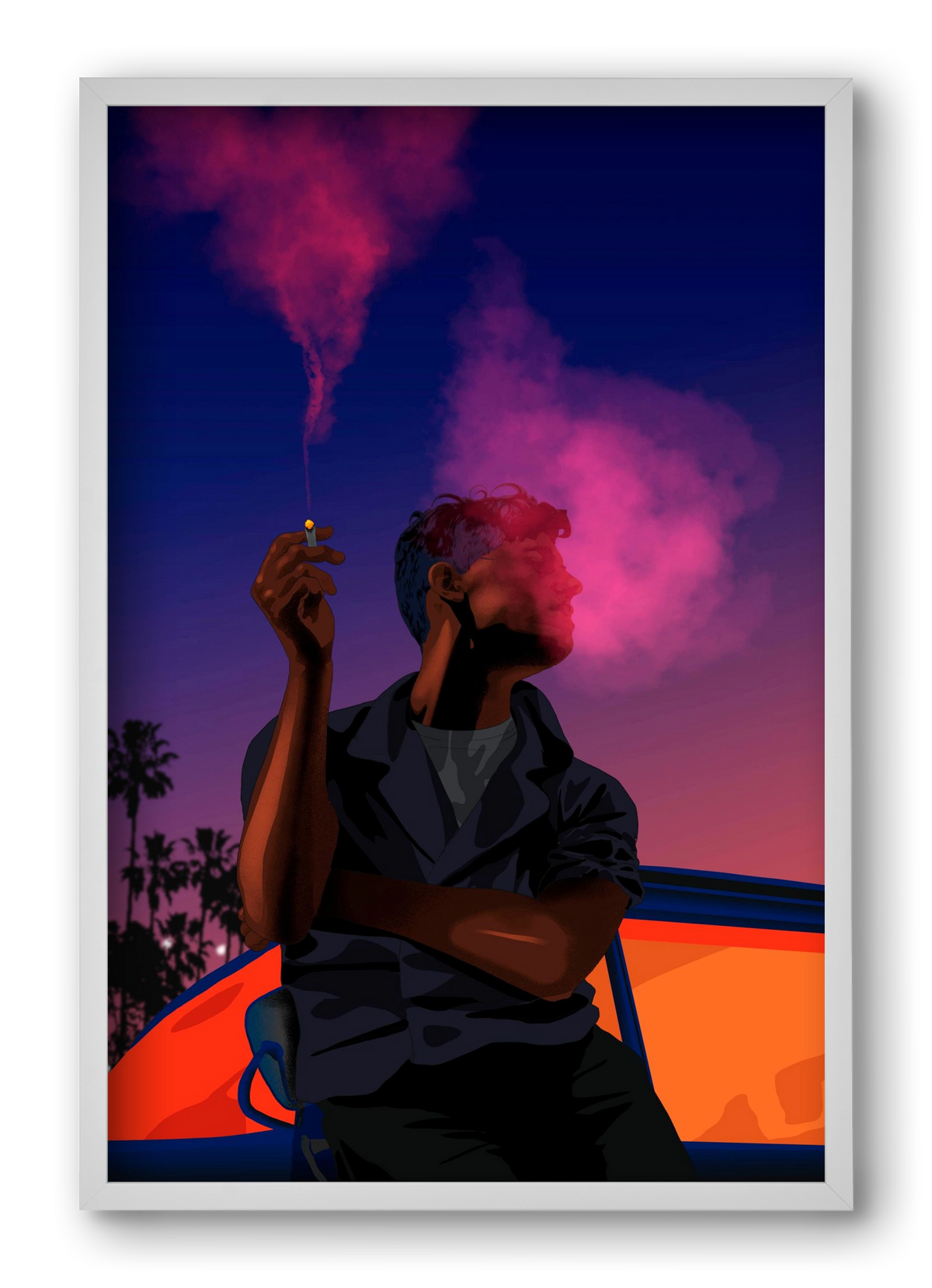 Waiting for you, 40x60 cm (40x60 cm), Fehér keret