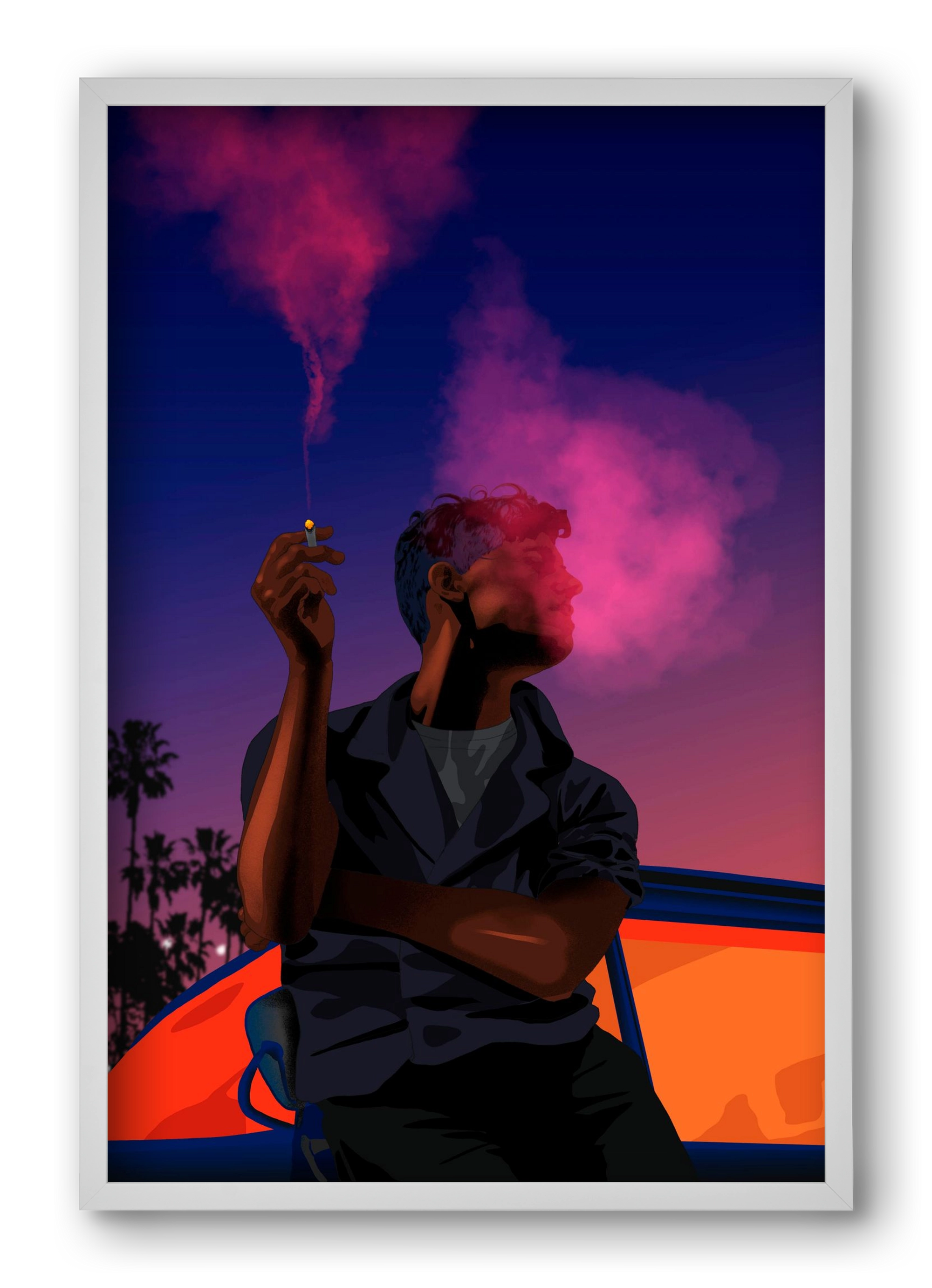 Waiting for you, 40x60 cm (40x60 cm), Fehér keret