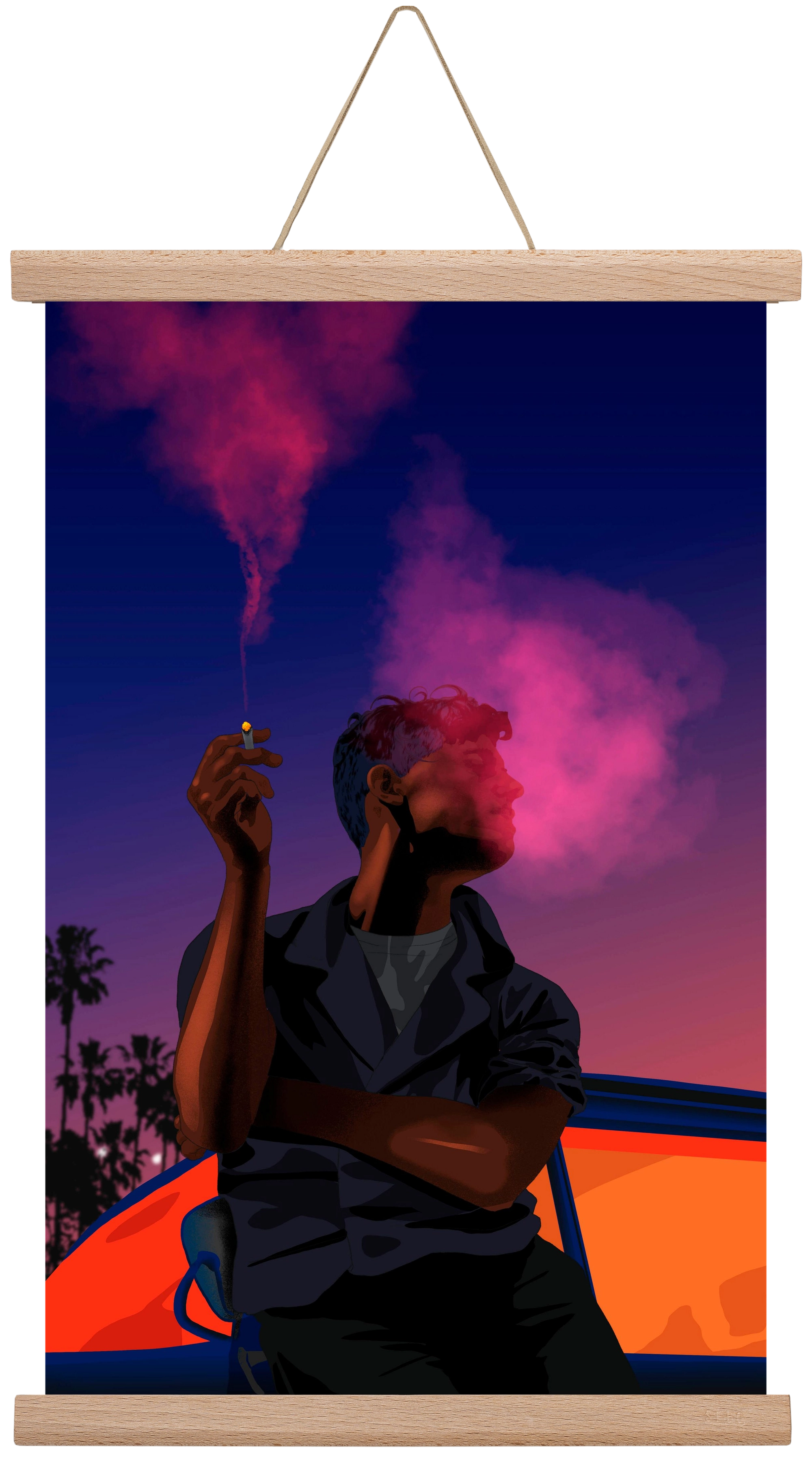 Waiting for you, 30x45 cm (30x45 cm), Tölgy akasztó