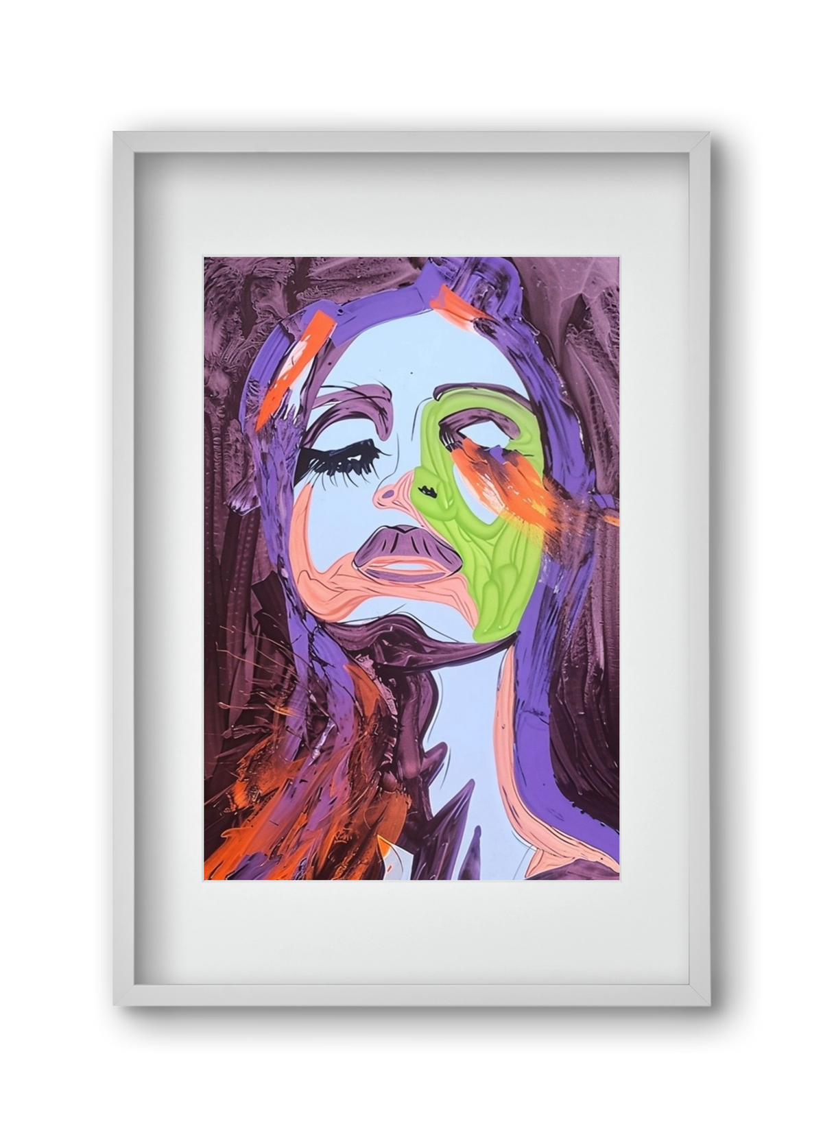 Bloom, 30x45 cm (20x30 cm), Fehér keret, paszpartuval