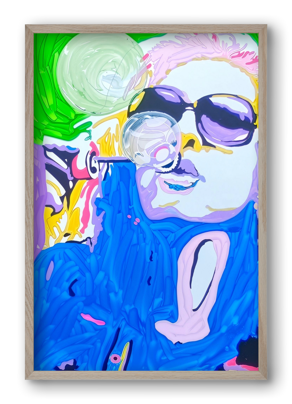 Bubble, 40x60 cm (40x60 cm), Tölgy keret