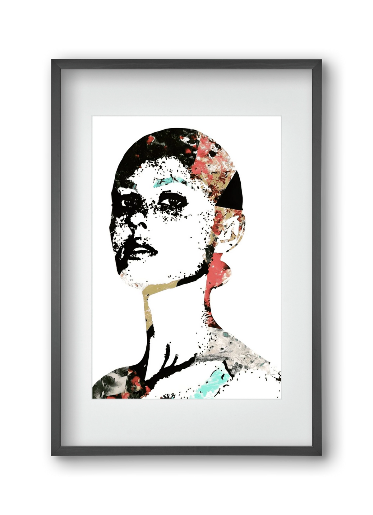 Girl Power, 30x45 cm (20x30 cm), Fekete keret, paszpartuval