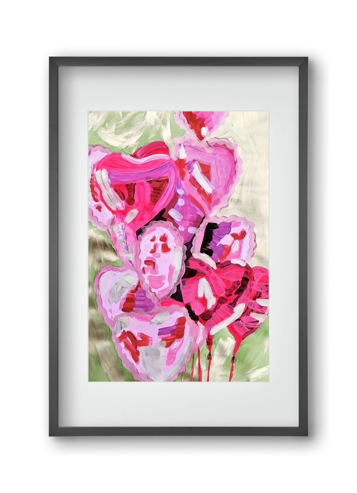 Valentine, 30x45 cm (20x30 cm), Fekete keret, paszpartuval