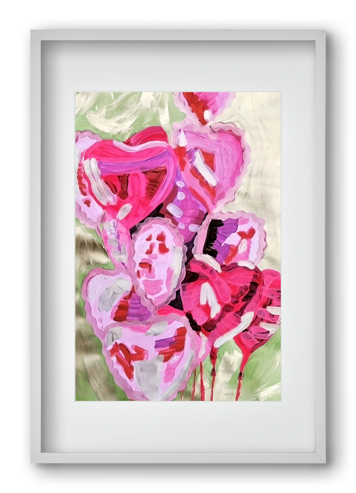Valentine, 40x60 cm (30x45 cm), Fehér keret, paszpartuval