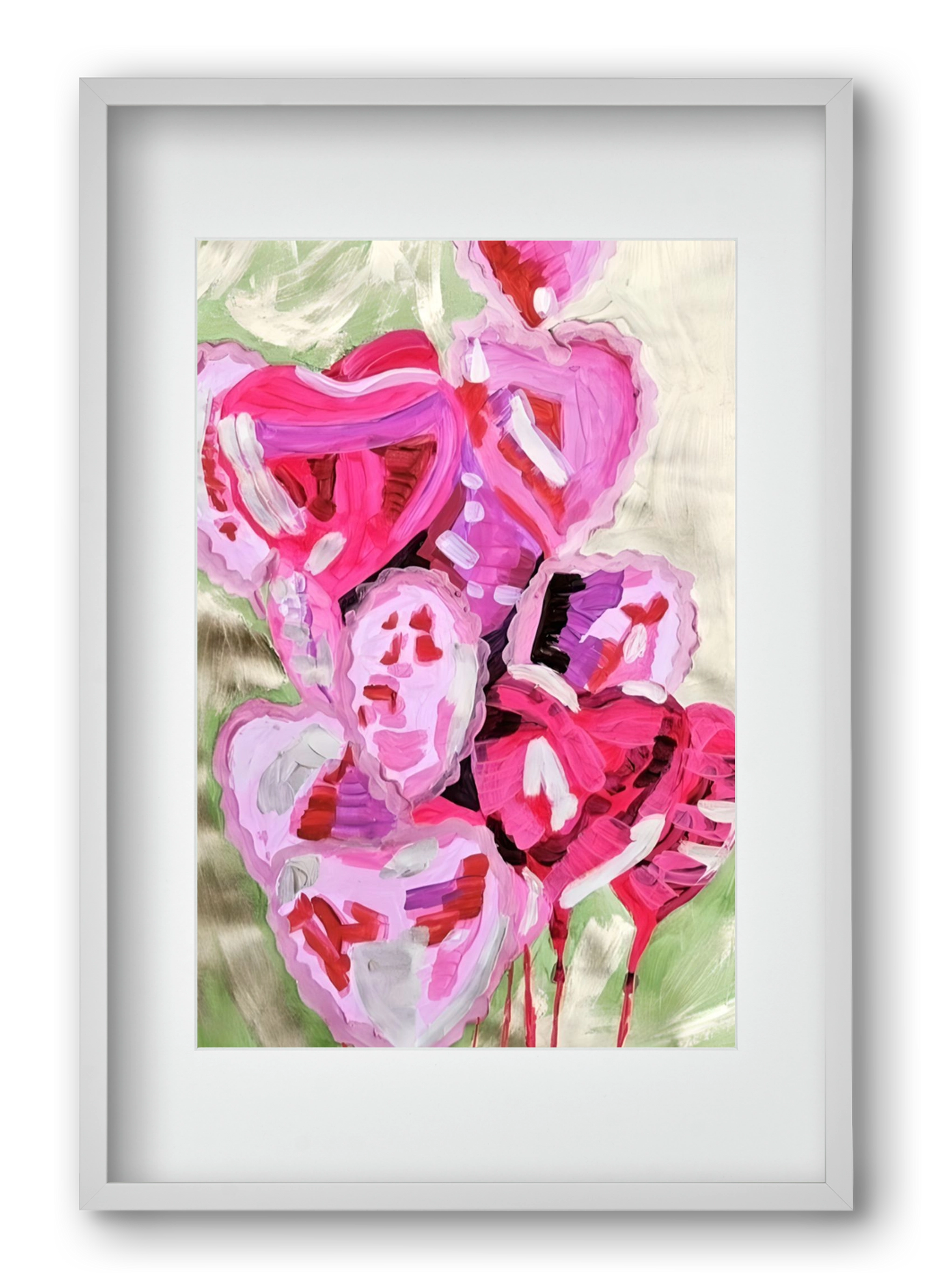 Valentine, 40x60 cm (30x45 cm), Fehér keret, paszpartuval