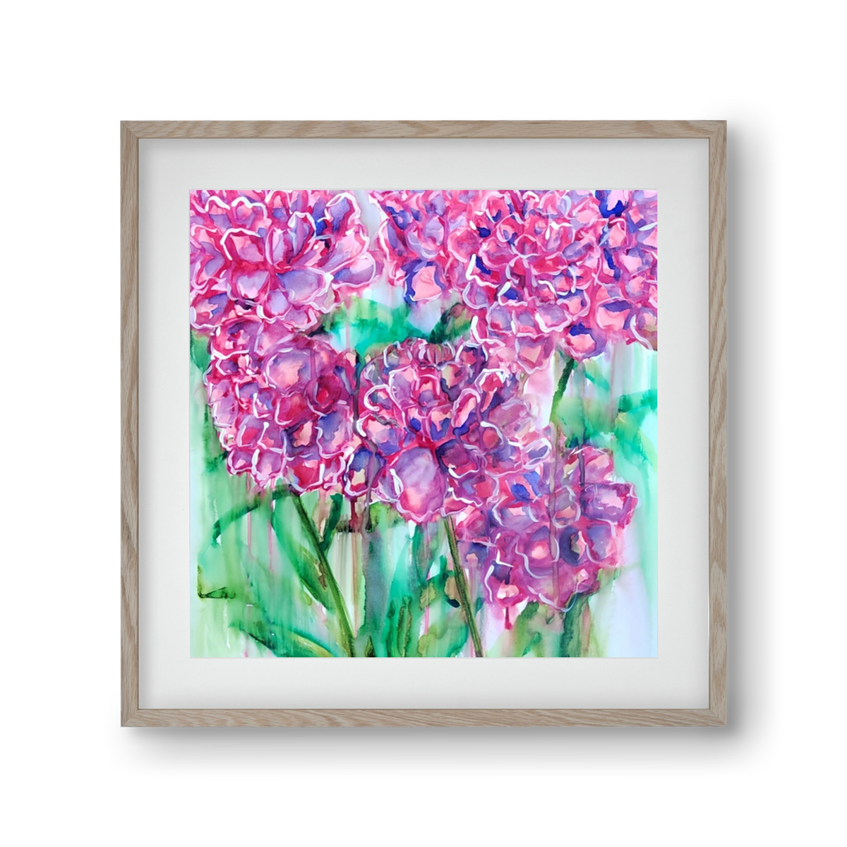 Flower Bloosom, 30x30 cm (20x20 cm), Tölgy keret, paszpartuval