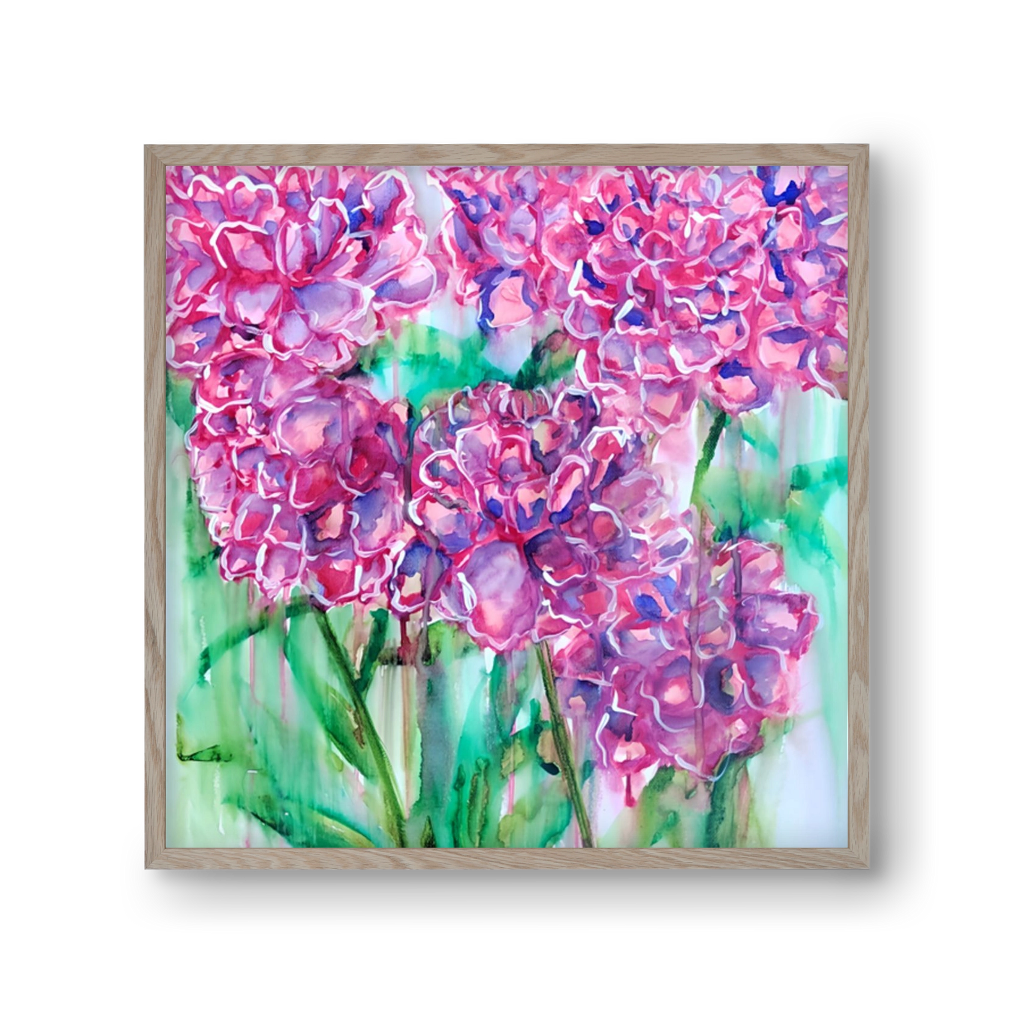 Flower Bloosom, 30x30 cm (30x30 cm), Tölgy keret