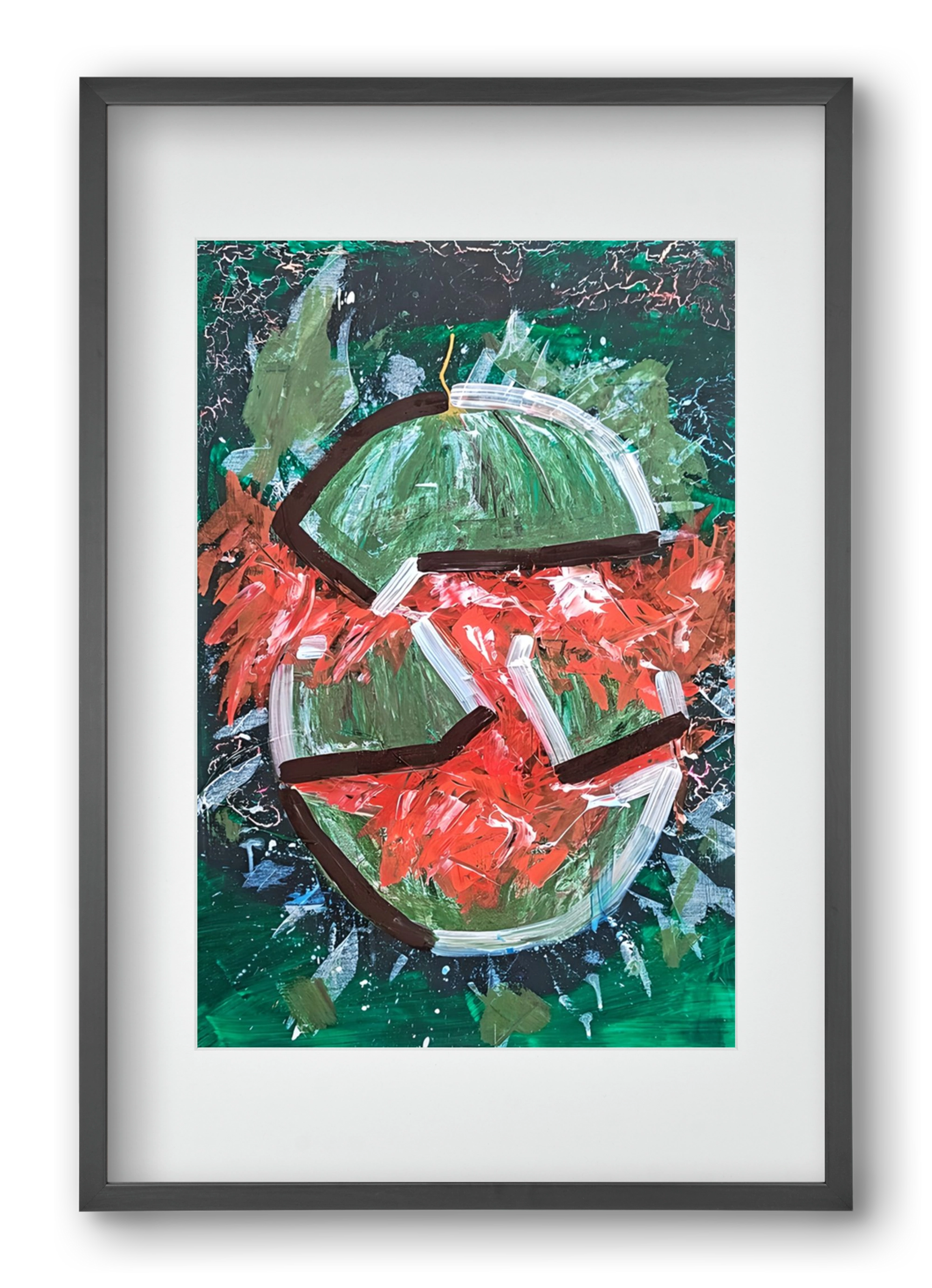 Watermelon, 40x60 cm (30x45 cm), Fekete keret, paszpartuval