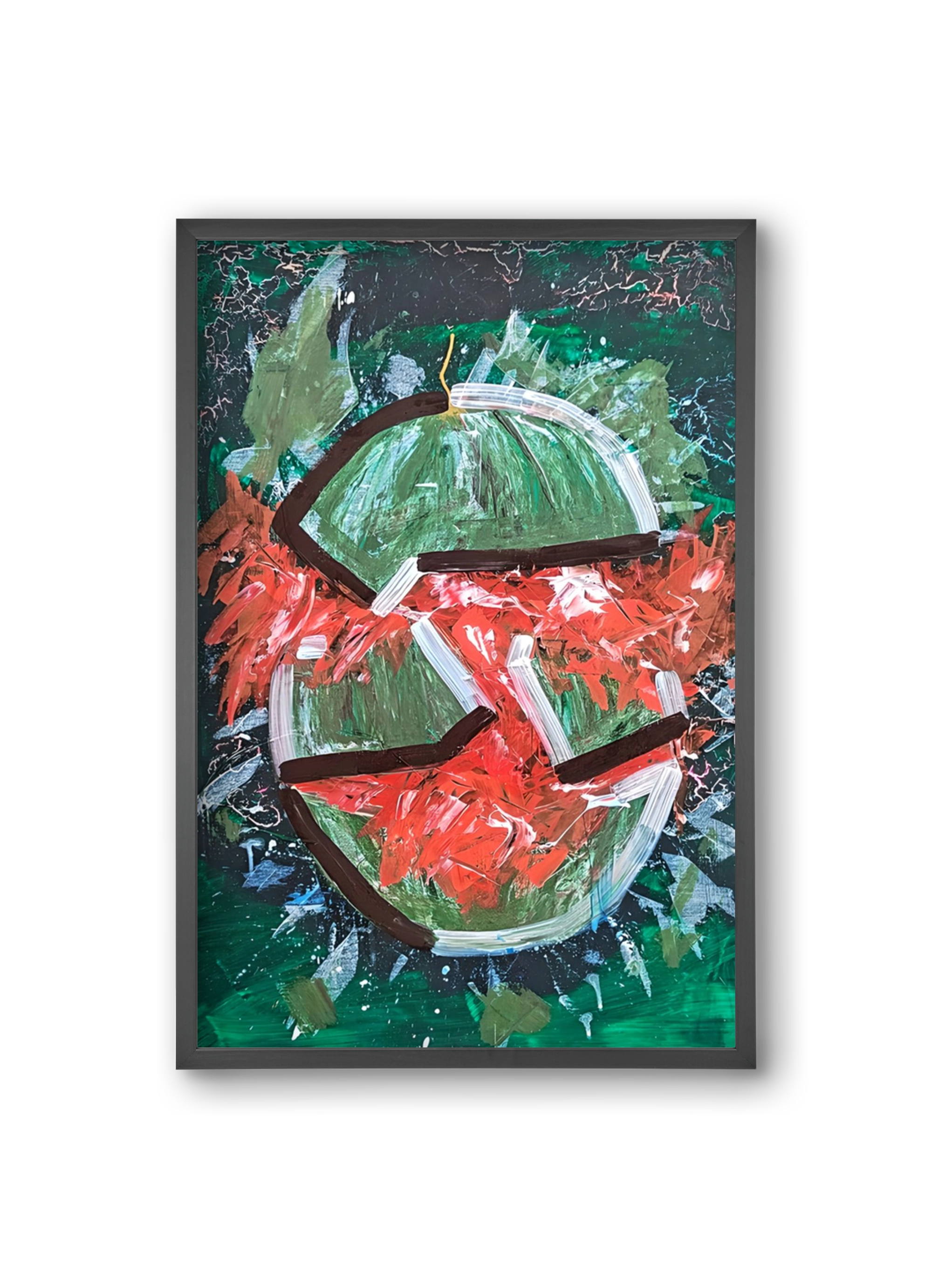 Watermelon, 20x30 cm (20x30 cm), Fekete keret