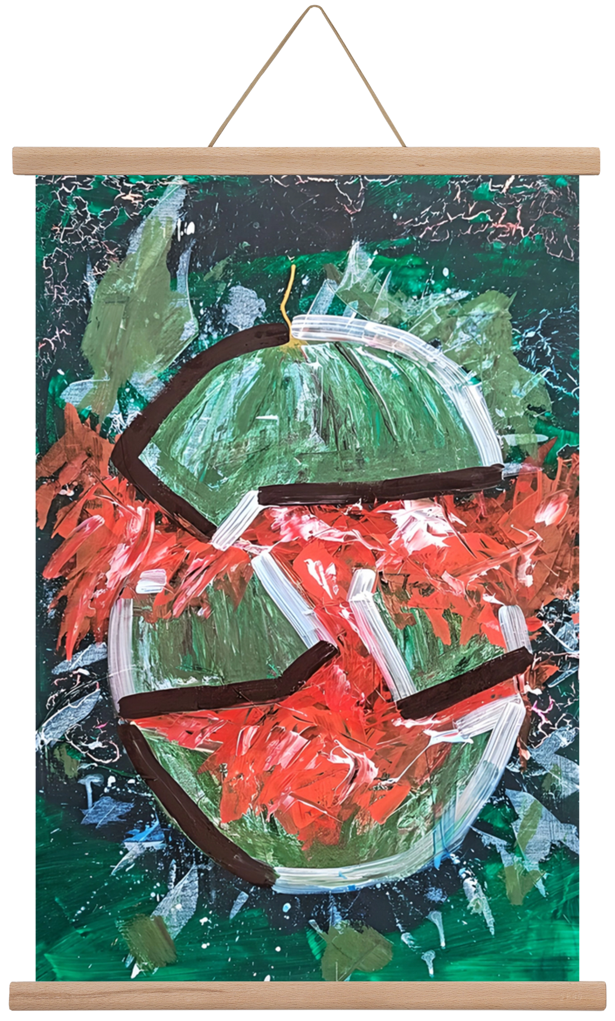 Watermelon, 40x60 cm (40x60 cm), Tölgy akasztó