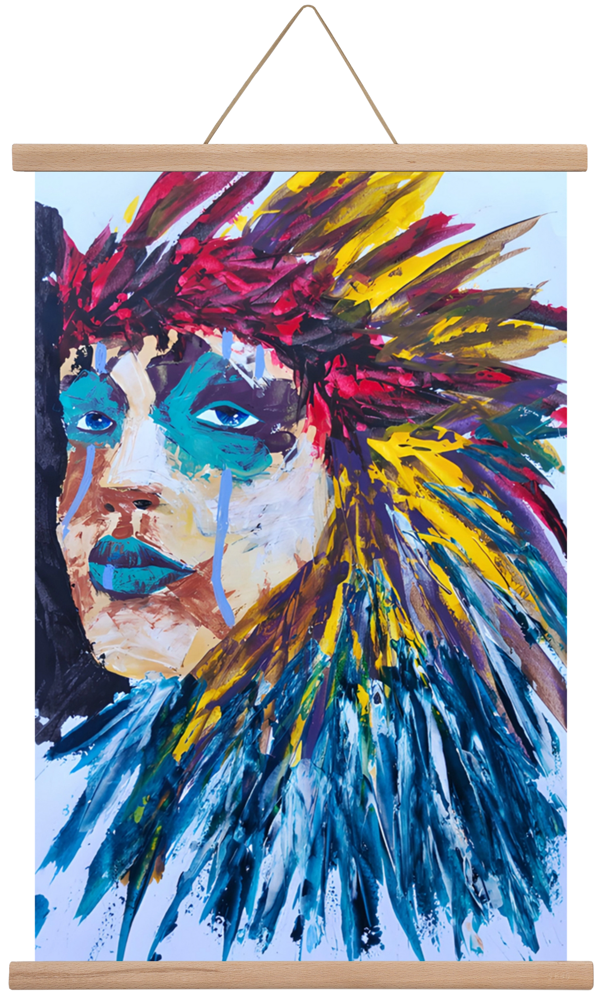 Indian Girl, 40x60 cm (40x60 cm), Tölgy akasztó
