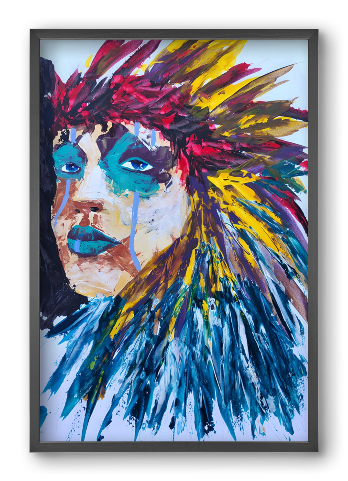 Indian Girl, 40x60 cm (40x60 cm), Fekete keret