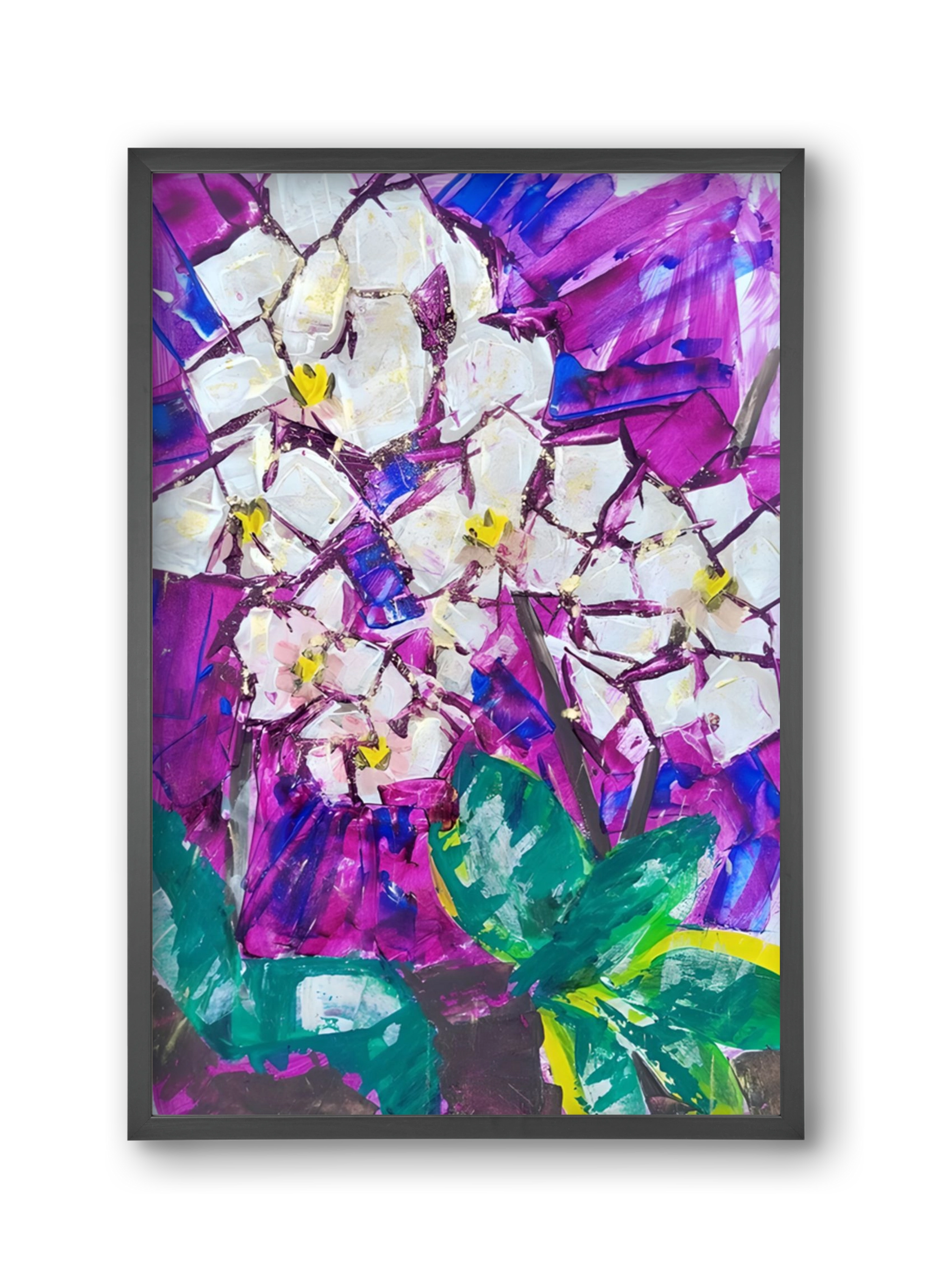 Orchidea, 30x45 cm (30x45 cm), Fekete keret