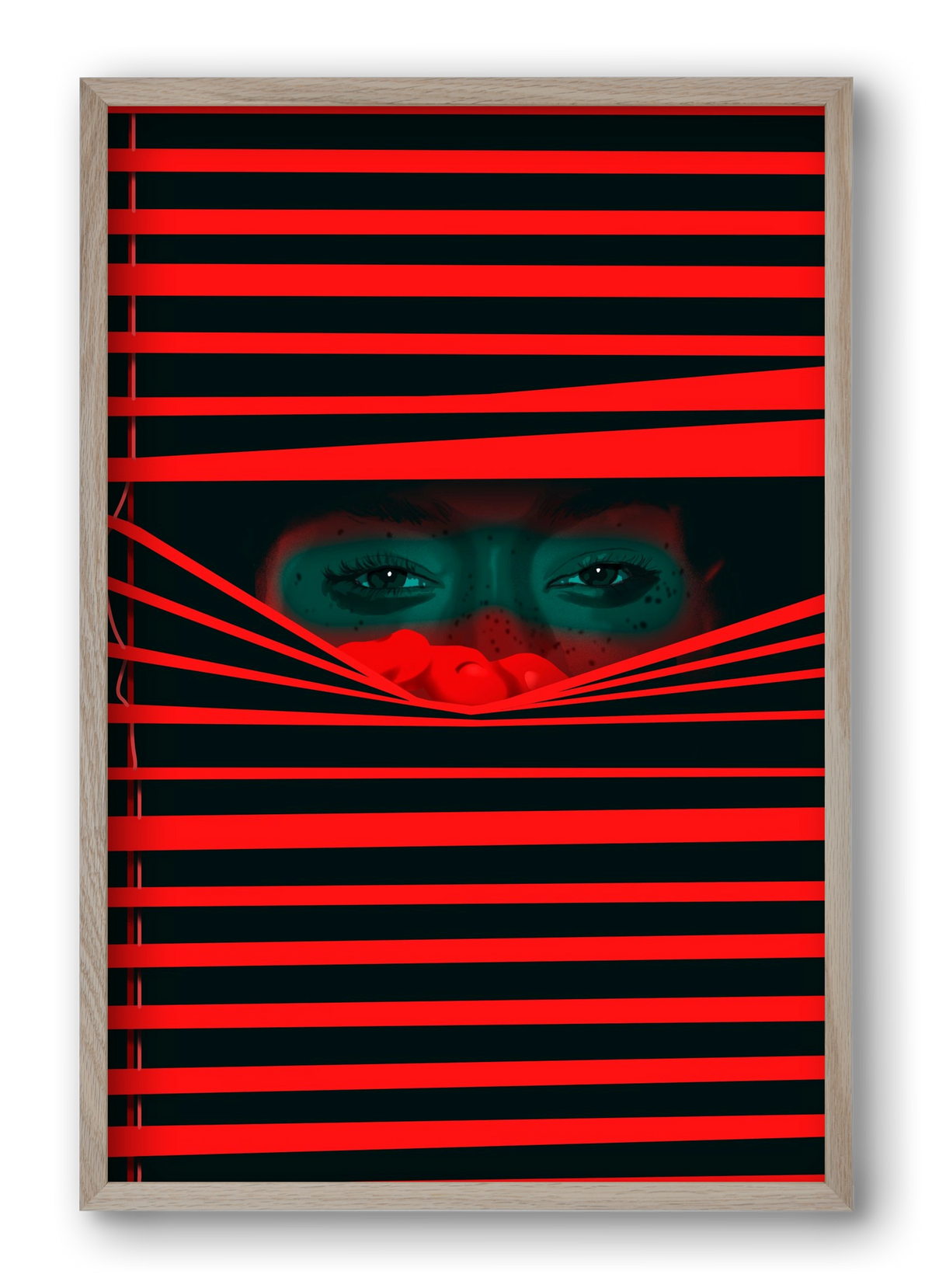 Late guest, 40x60 cm (40x60 cm), Tölgy keret